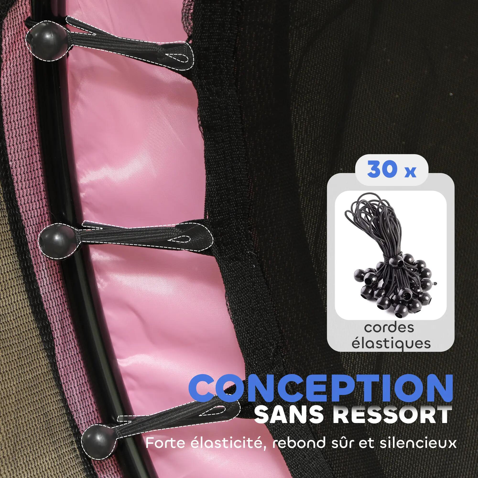 Trampoline enfant Ø1,4 x 1,9H m filet de sécurité couvre-ressorts 5/5