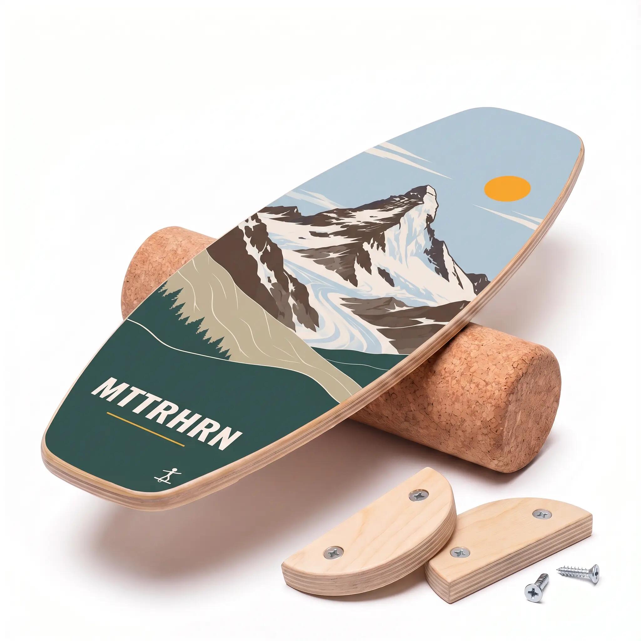 BLNC Houten Balance Board met Kurkroller – Alpine Collection Matterhorn 1/1