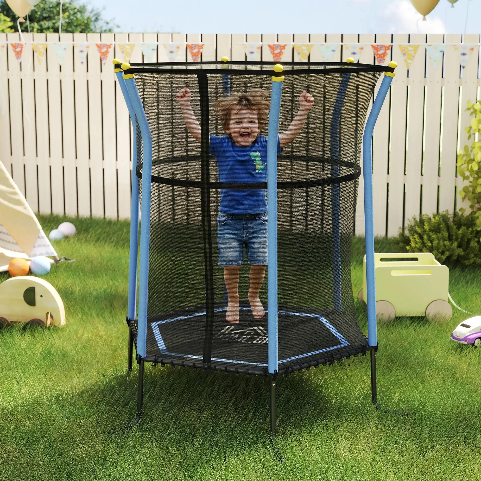 Trampoline enfant dia. 1,63 x 1,9H m charge max. 50 Kg tout équipé 2/5