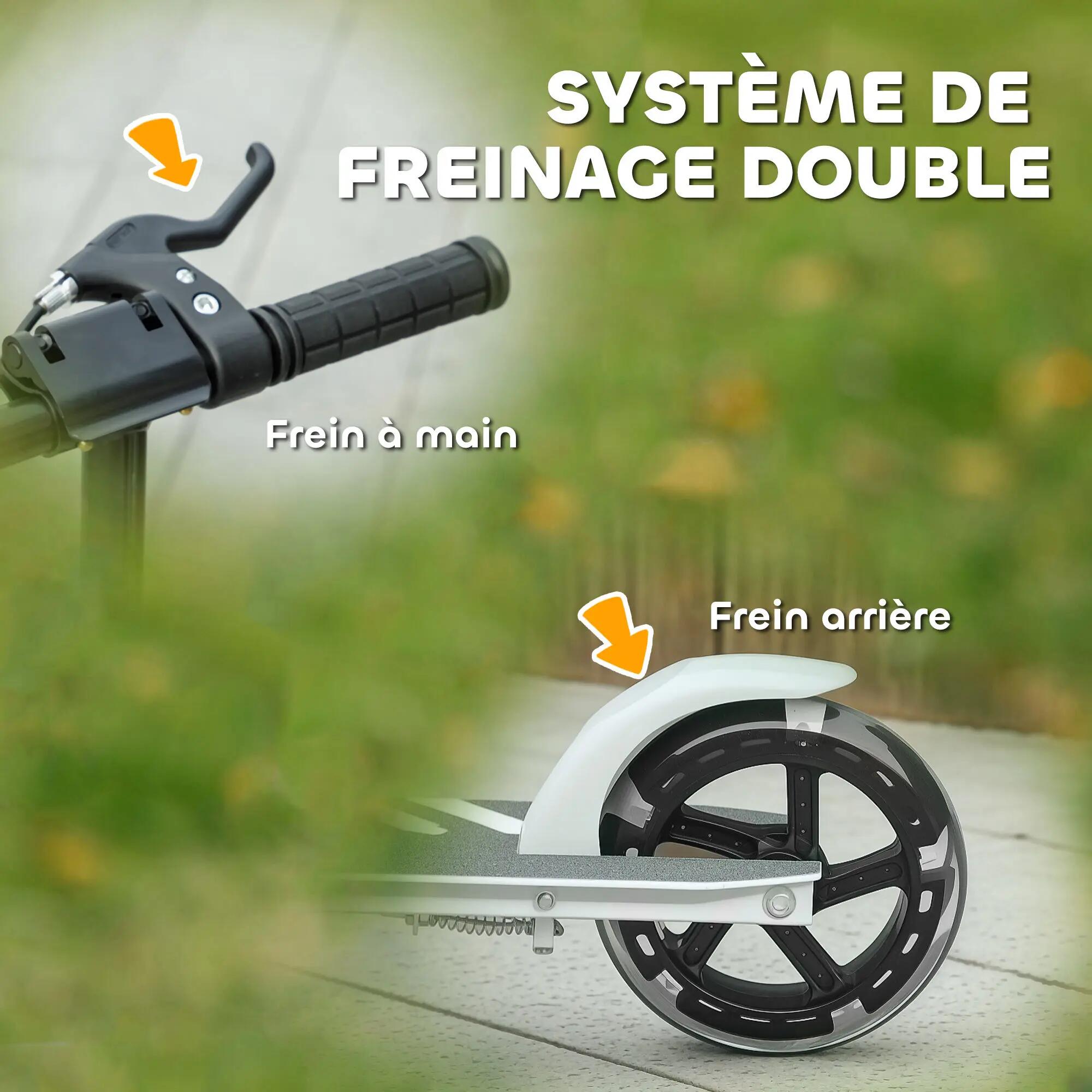 Trottinette pliable réglable enfant roues lumineuses LED métal 5/5