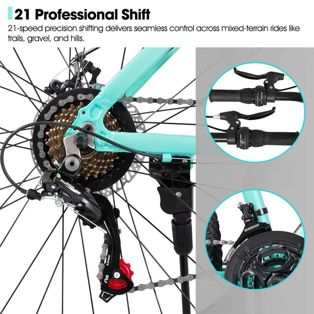 Dames Heren Mountainbike 26/27,5 inch 21V Aluminium Schijfremmen 4/6