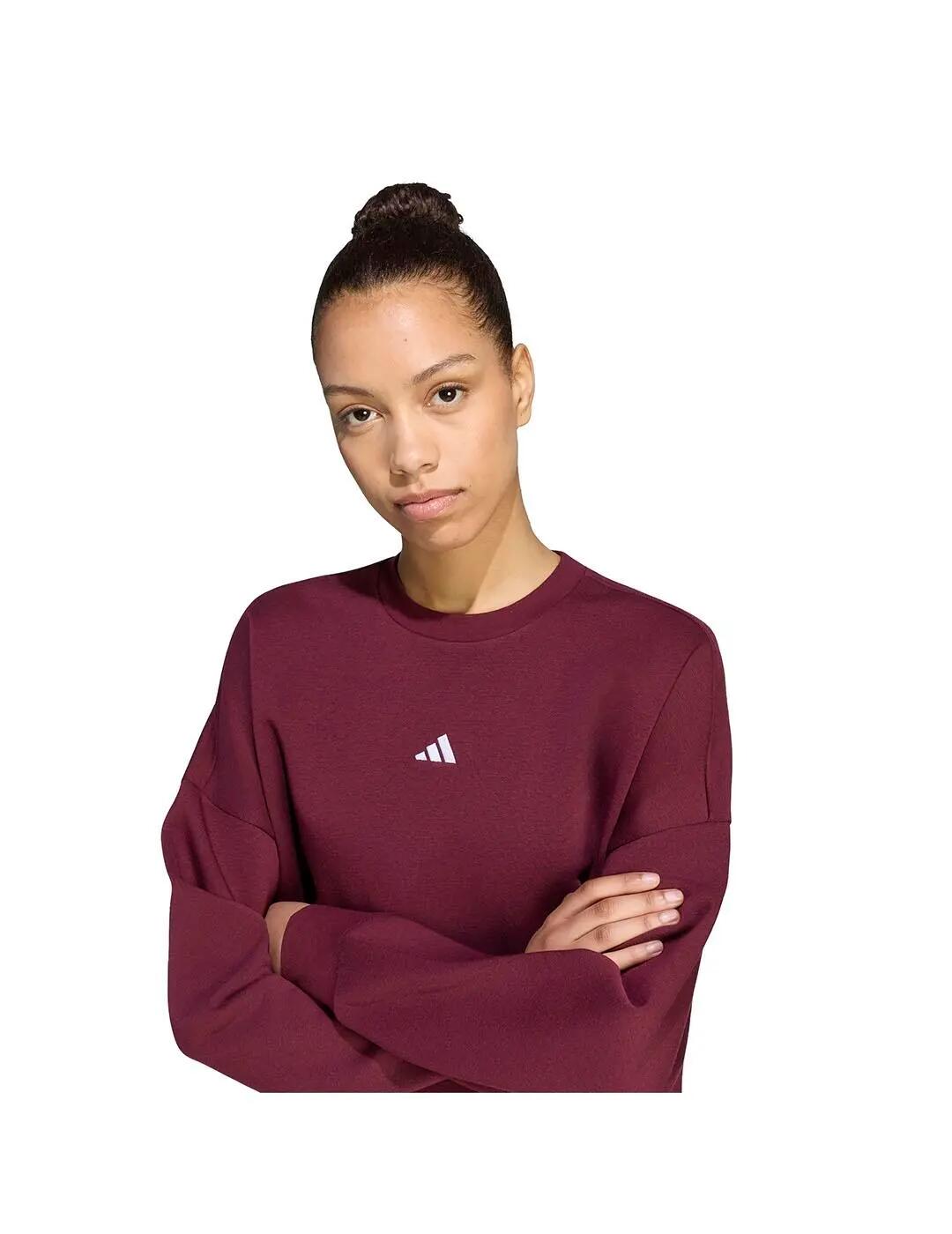 Pullover Fleecejacken für Frauen Adidas Essentials Granatapfel. 4/5