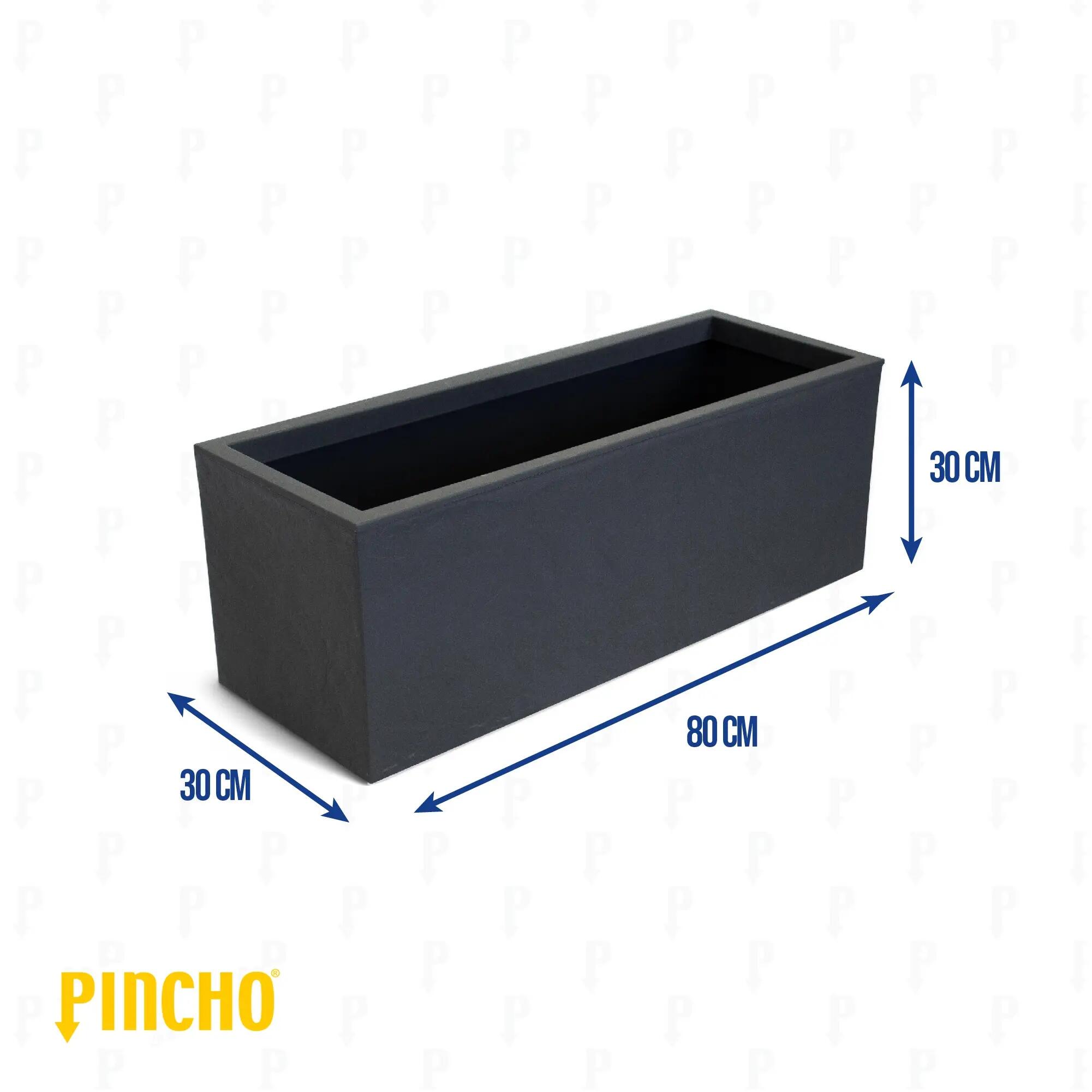 Jardinera Rectangular Exterior 80 cm 57 L con Reserva de Agua Antracita 7/7