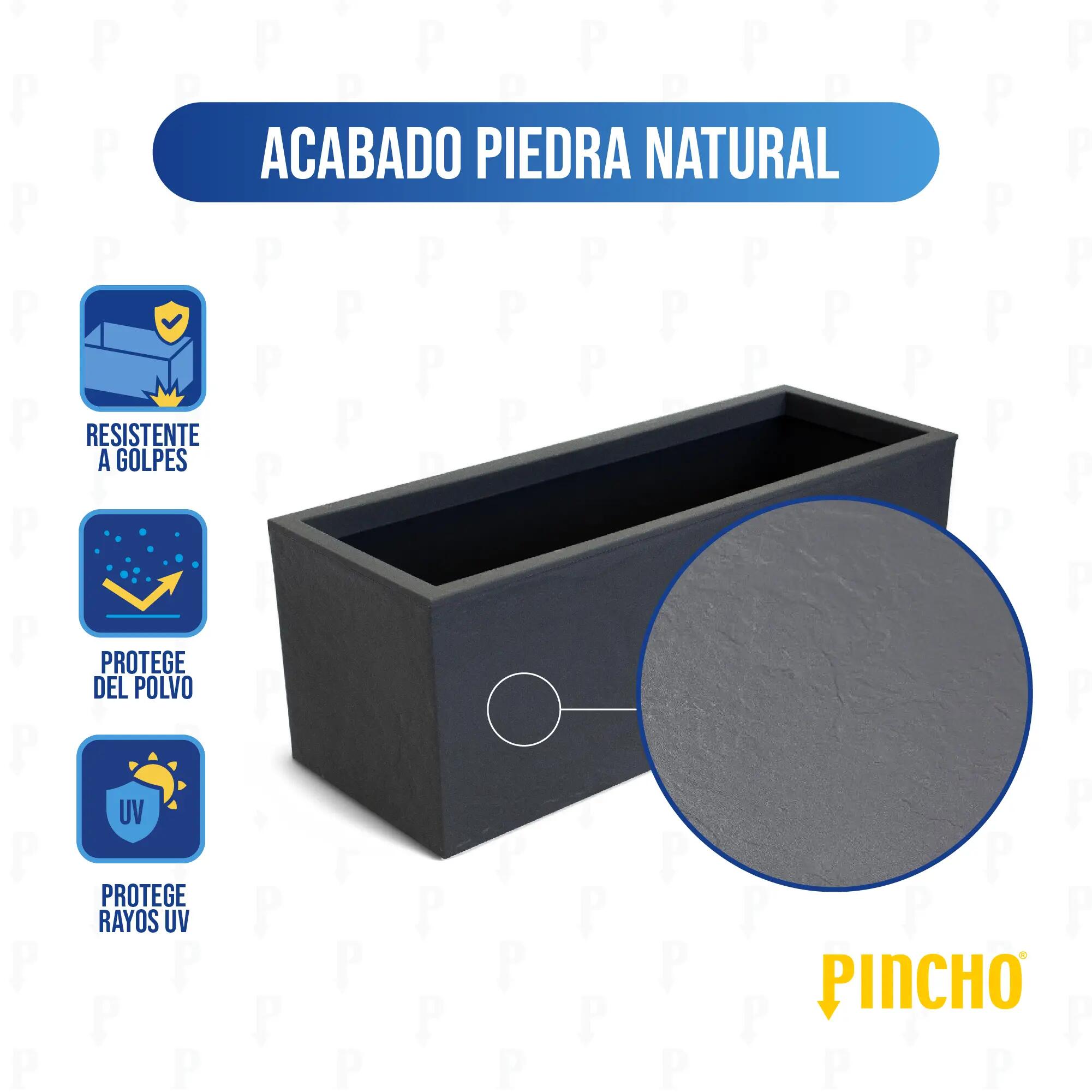 Jardinera Rectangular Exterior 80 cm 57 L con Reserva de Agua Antracita 2/7