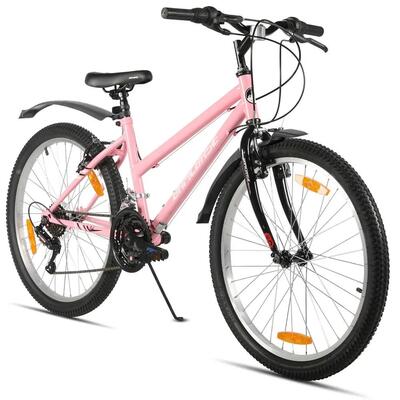 Meisjes dames mountainbike 24/26 inch 18v stalen frame v-brakes