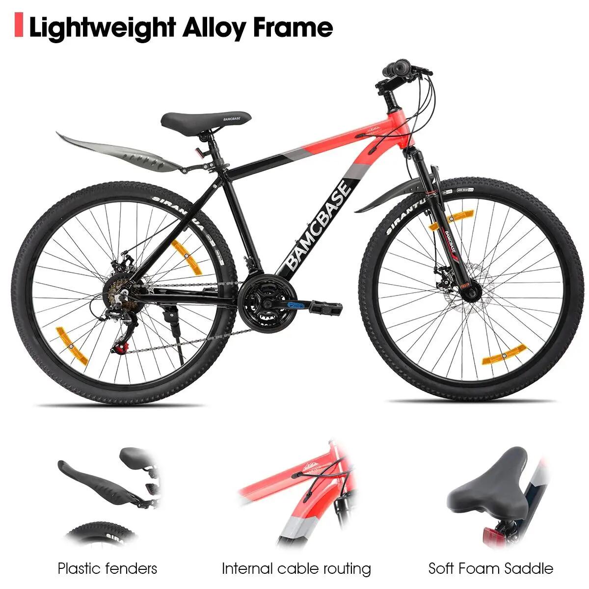 Damen Herren MTB 26/27,5 Zoll 21-Gang Aluminium Scheibenbremsen Rockford 2/6