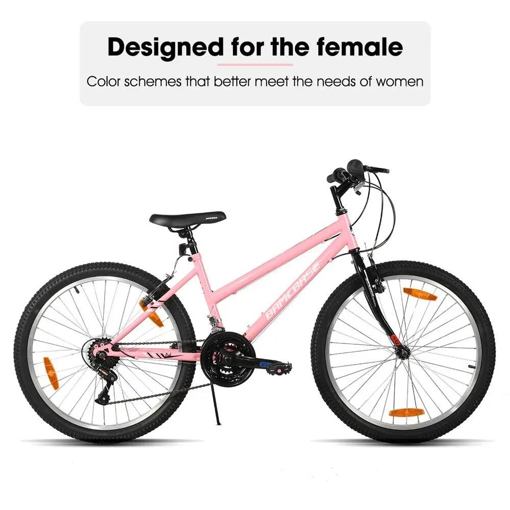Niñas Mujeres MTB 24/26 Pulgadas 18 Velocidades Cuadro Acero V-Brake 2/6