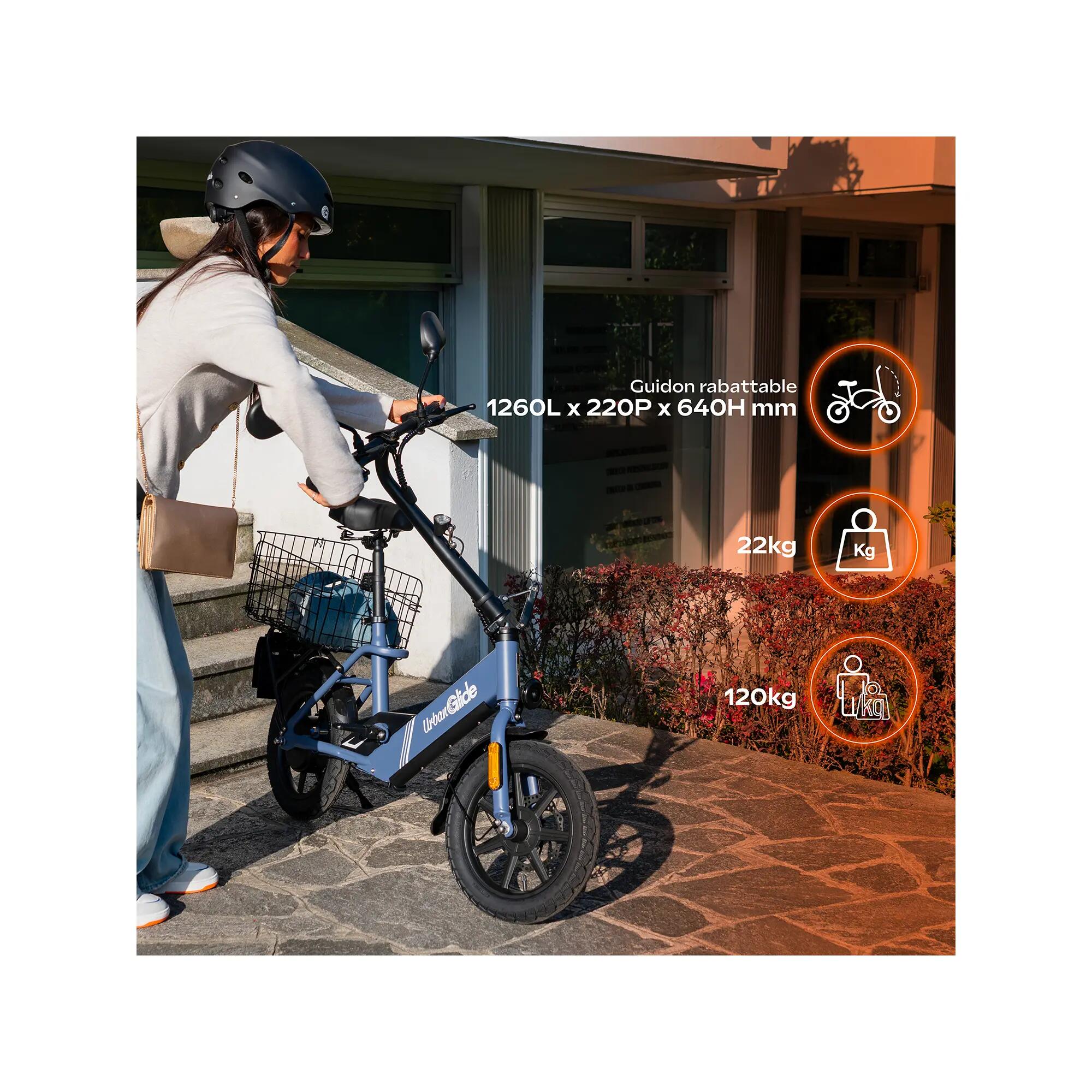 UrbanGlide NOMAD 140 – Cyklomobil L1e-B – Zasięg 35km – Opona 14'' – Czarny 4/5