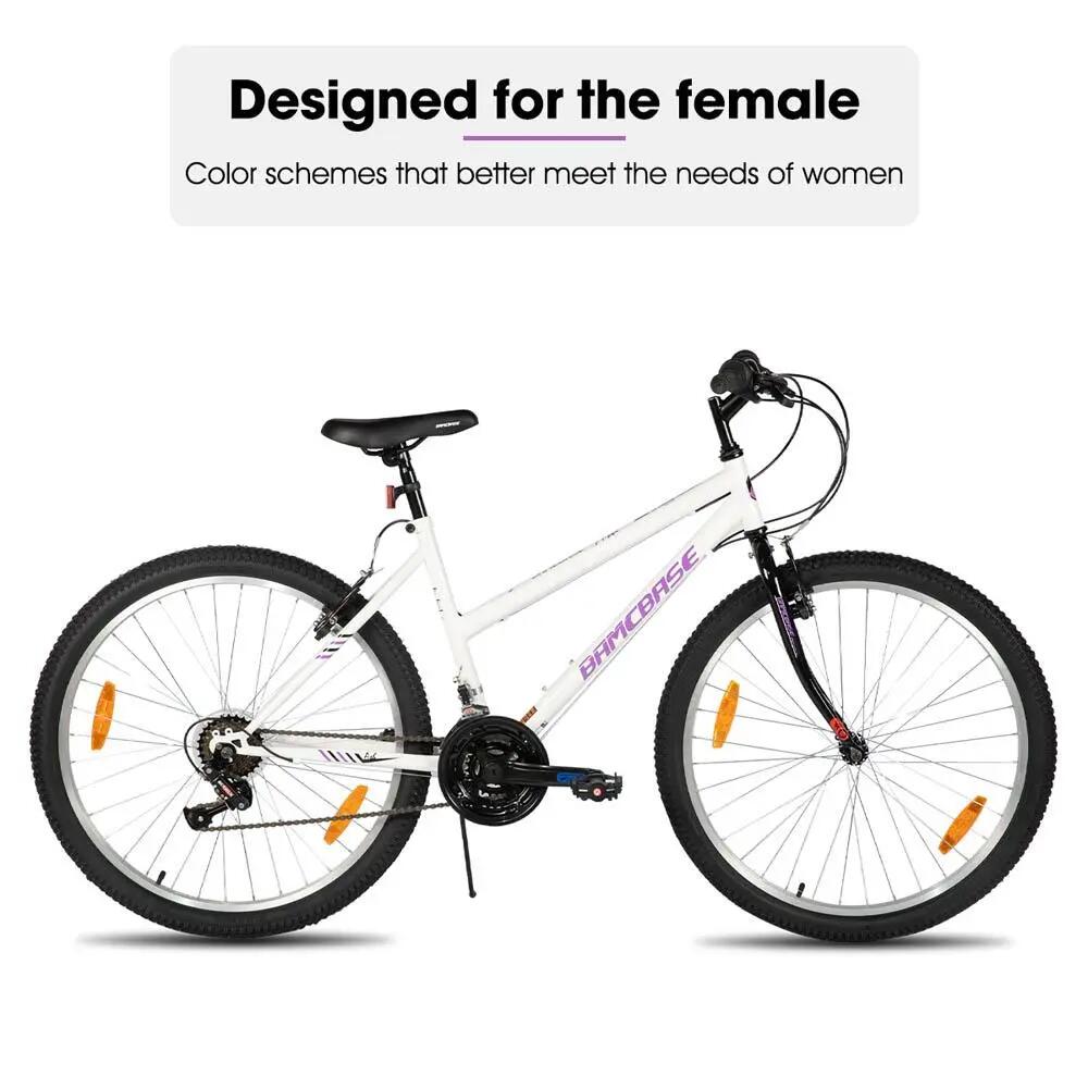 Niñas Mujeres MTB 24/26 Pulgadas 18 Velocidades Cuadro Acero V-Brake 2/6