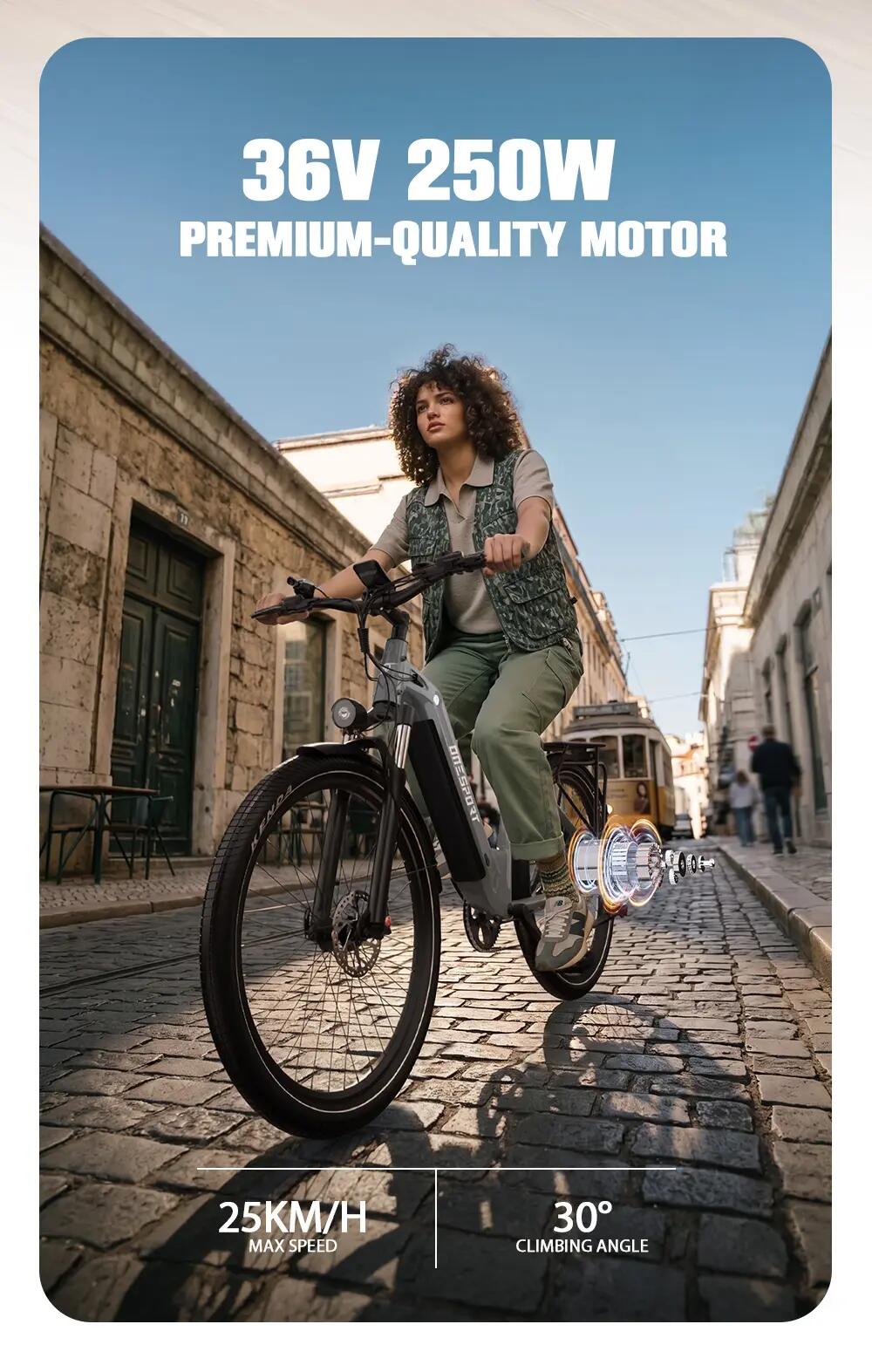 Elektrofahrrad Erwachsene ONESPORT WT05 | 36V 18.2AH Akku | 27.5" Reifen 6/11