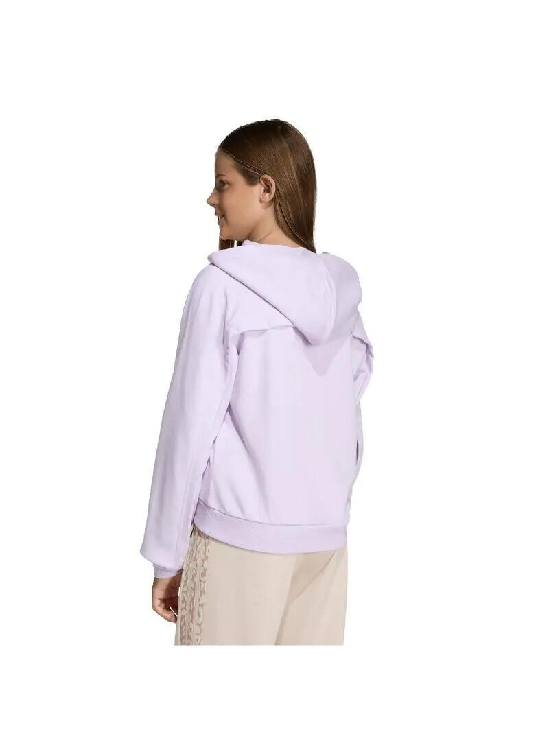 Fleece-Sweatshirts für Mädchen Adidas Glam Lila 3/4