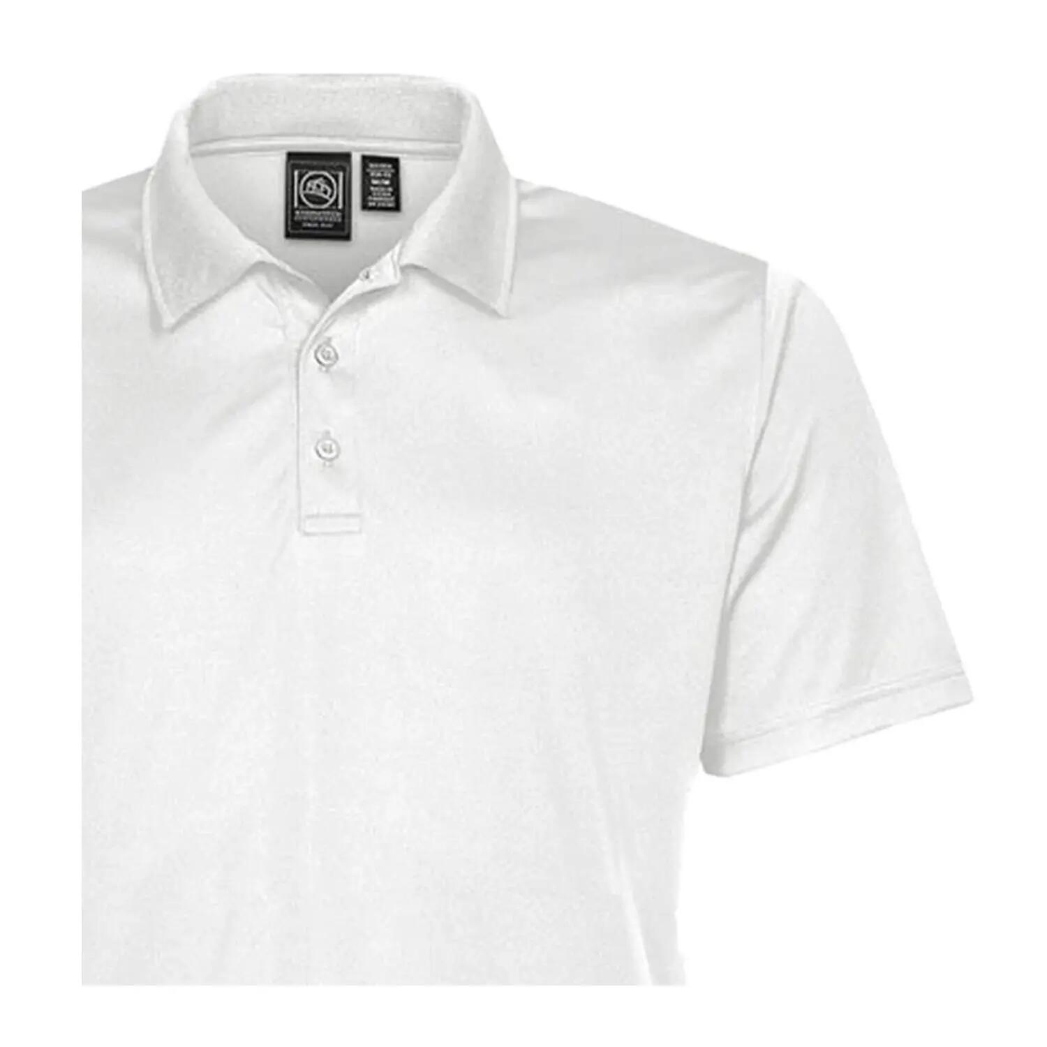 Polo Motif/style Éclipse Homme (Blanc) 3/3