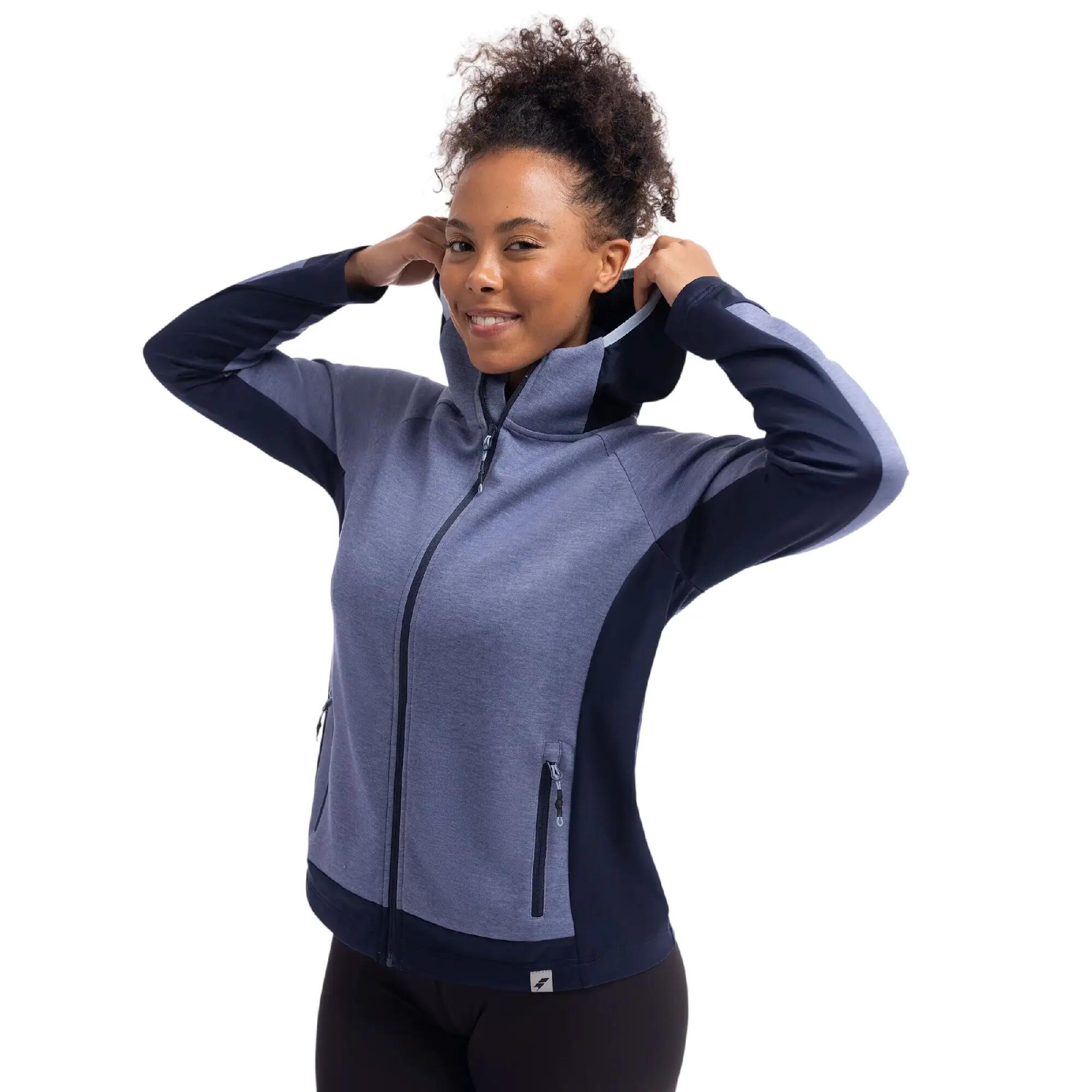 Sophy Felpa Con Cappuccio E Zip Intera Active Donna Trespass Tonalità Indaco 4/7