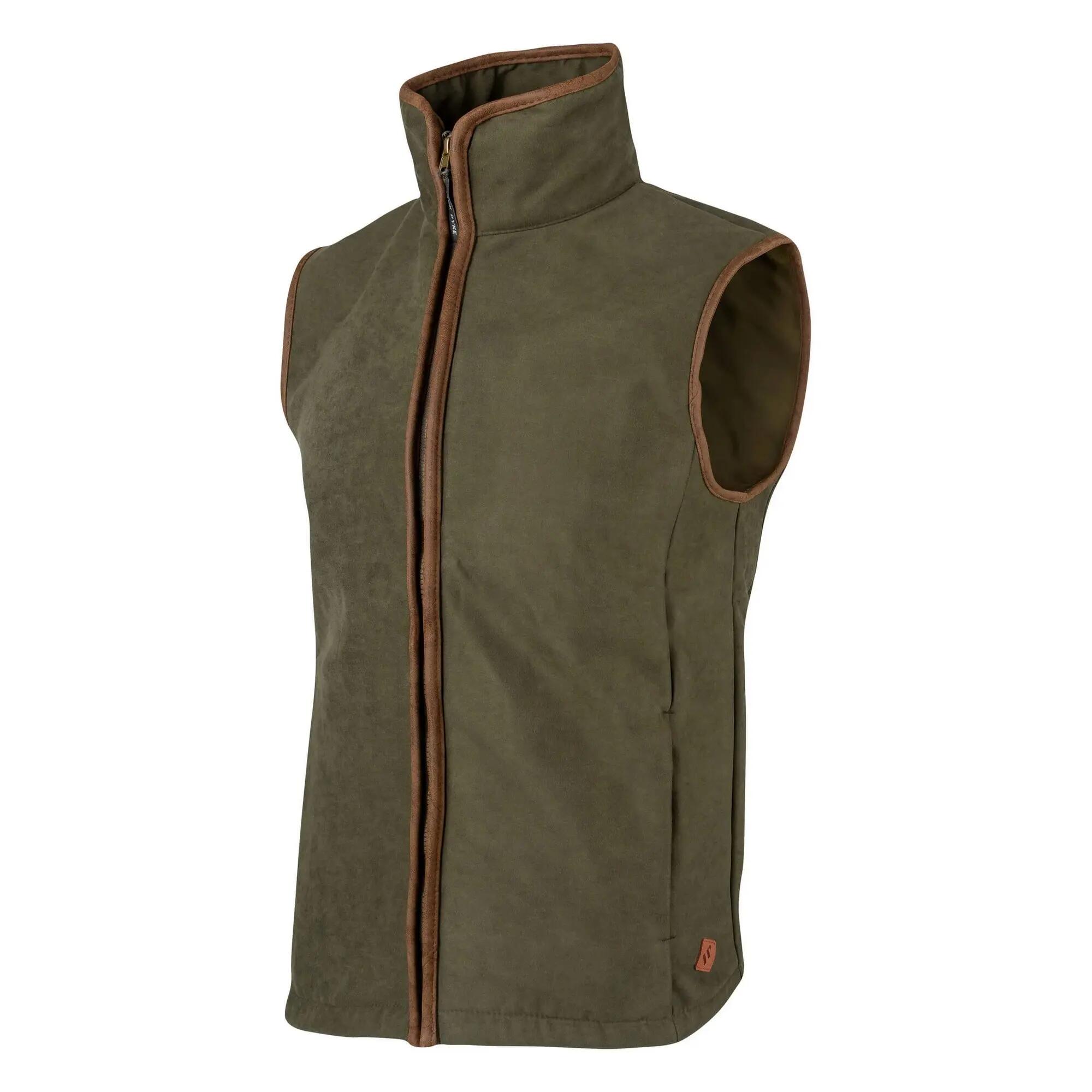Mens Moleskin Technical Gilet (Dark Olive) 3/4