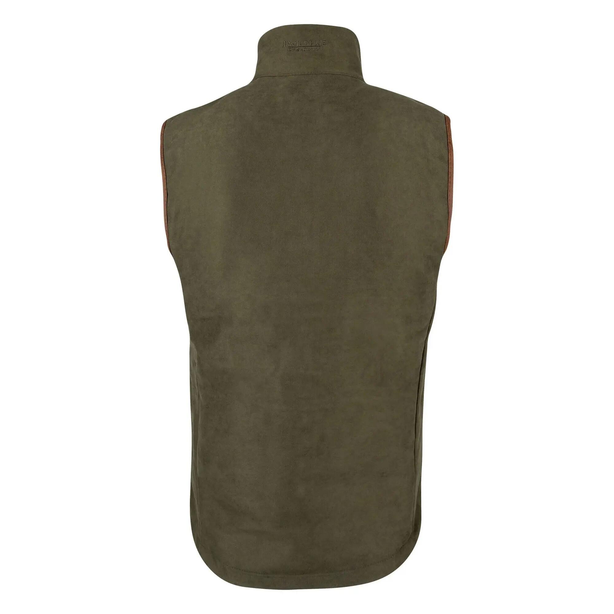 Mens Moleskin Technical Gilet (Dark Olive) 2/4