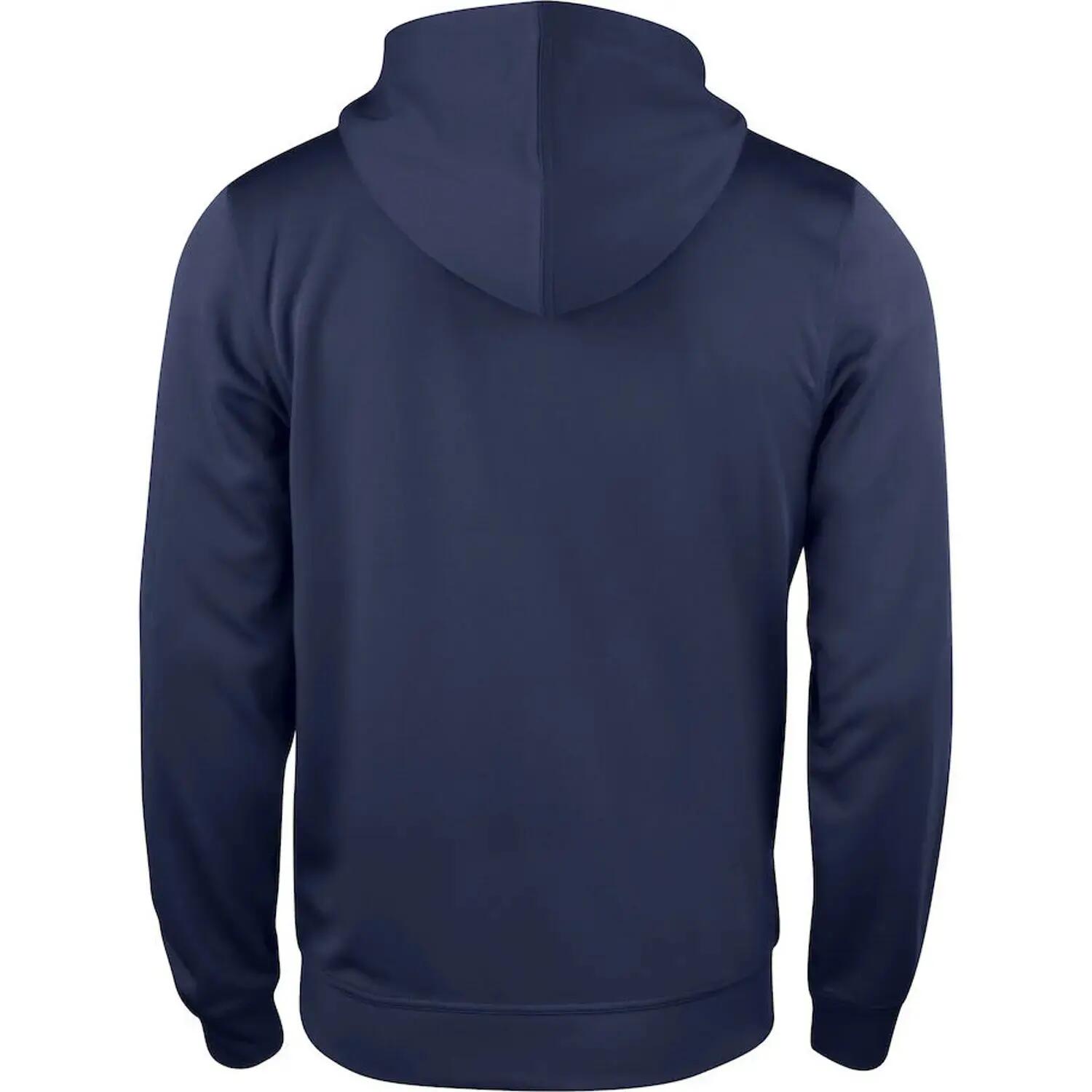 Mens Basic Active Full Zip Hoodie (Dark Navy) 2/4