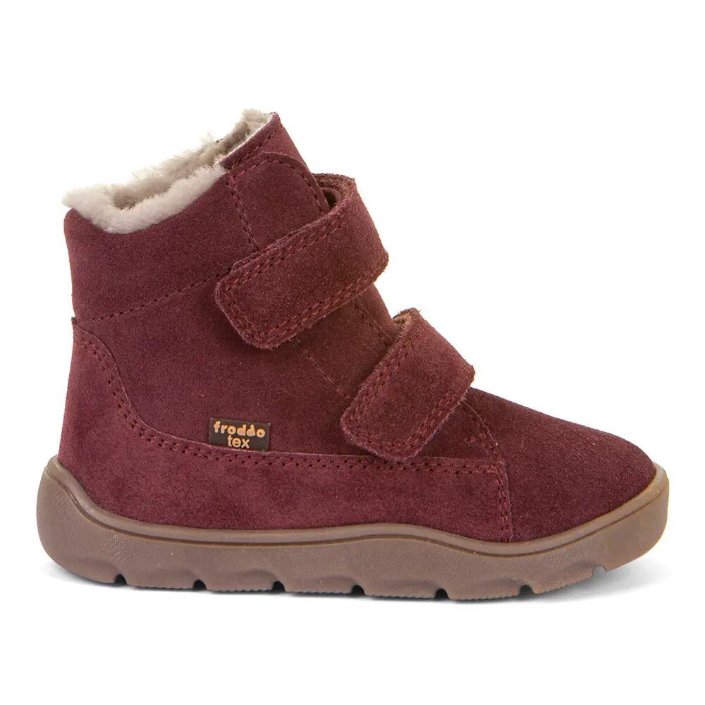 Dziecięce ocieplane buty barefoot Froddo Zeru Tex Furry czerwone 1/7
