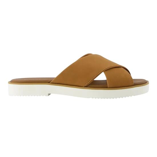 Mae" Sandalen für , Leder, Überkreuzte Riemen Damen Braun