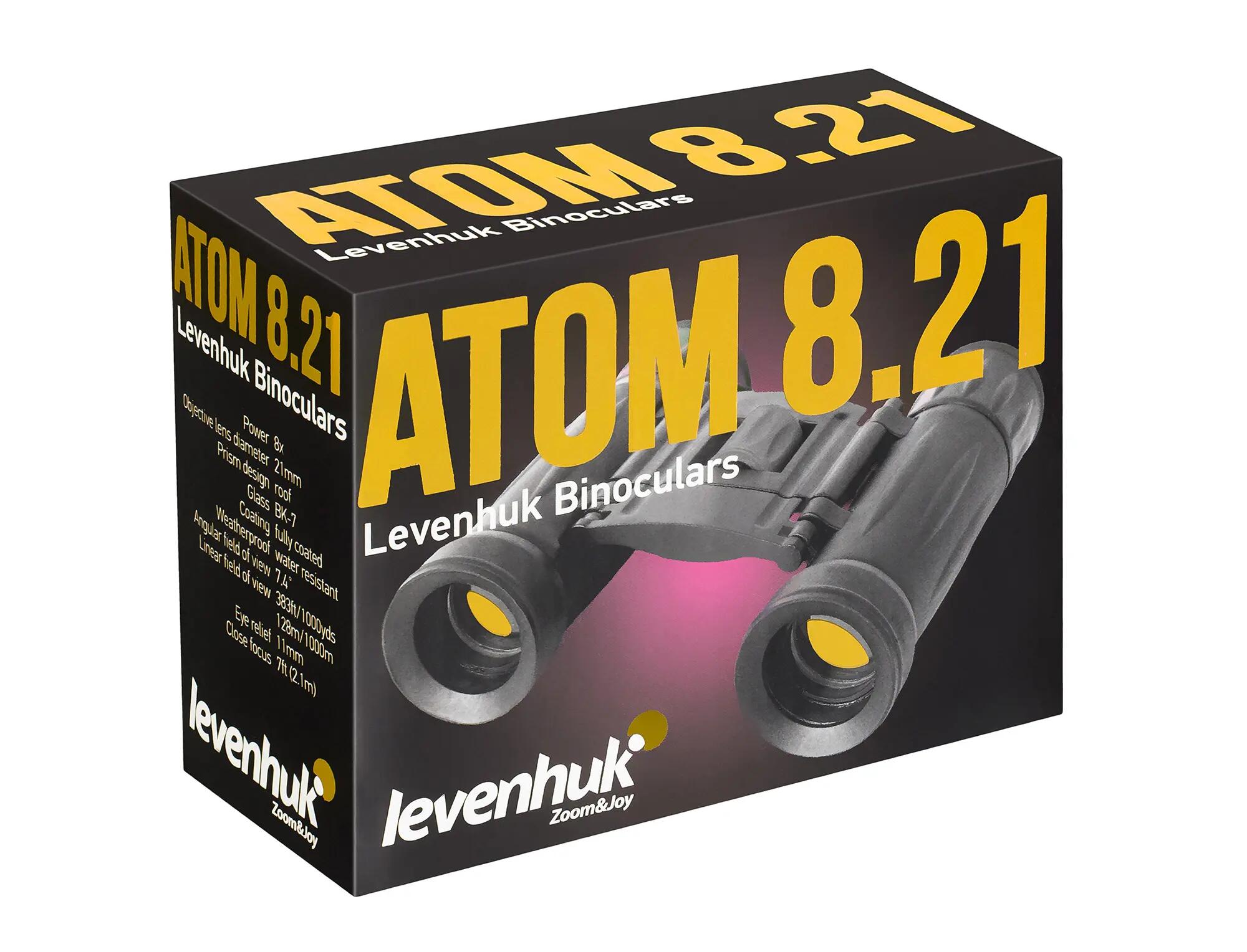 Binocolo - Birdwatching - Unisex - Compatto, Leggero - Atom 8x21 - Nero 12/12