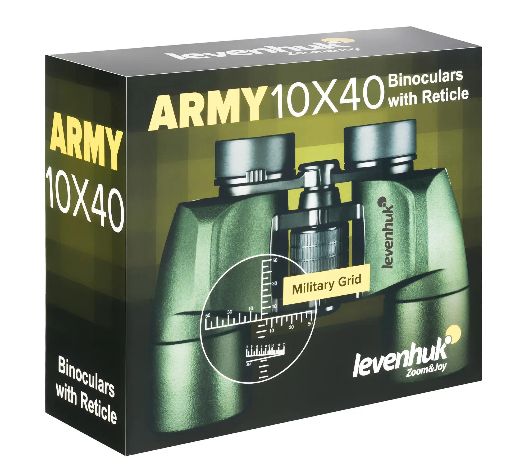 Binóculos Army 10x40 com retícula Levenhuk 14/14