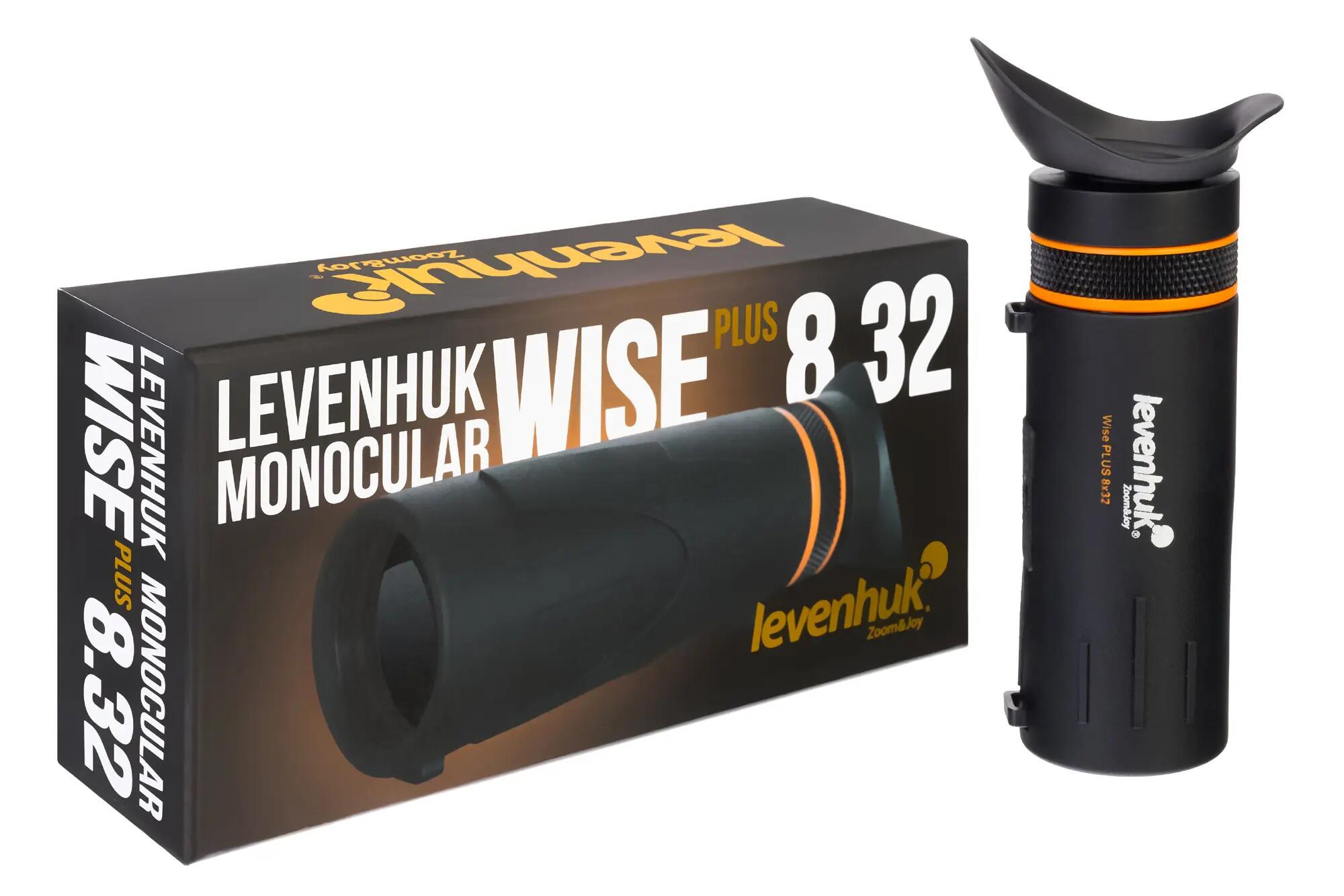 Monocular Levenhuk Wise PLUS 8x32 - compacto y resistente - negro 9/10