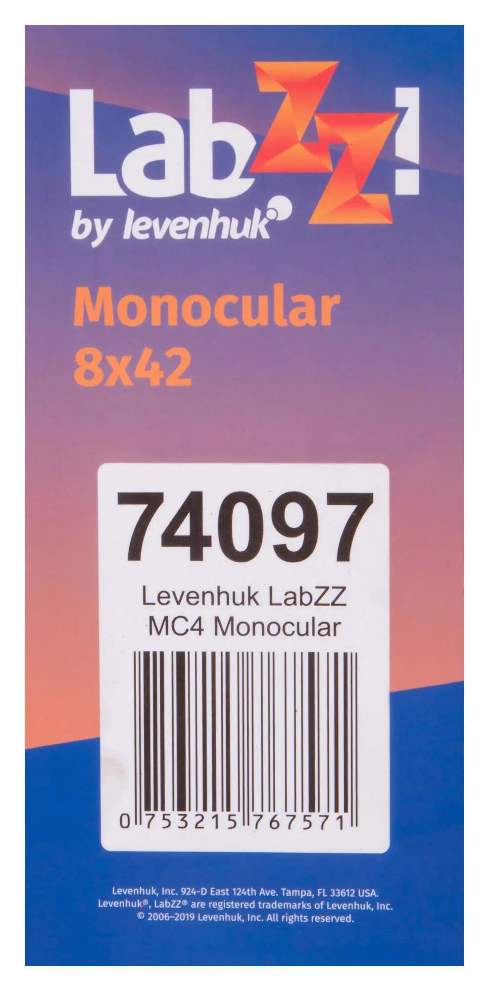 Monoculair - Outdoor - Kinderen - Levenhuk LabZZ MC4 - Compact 8x - Zwart 14/15