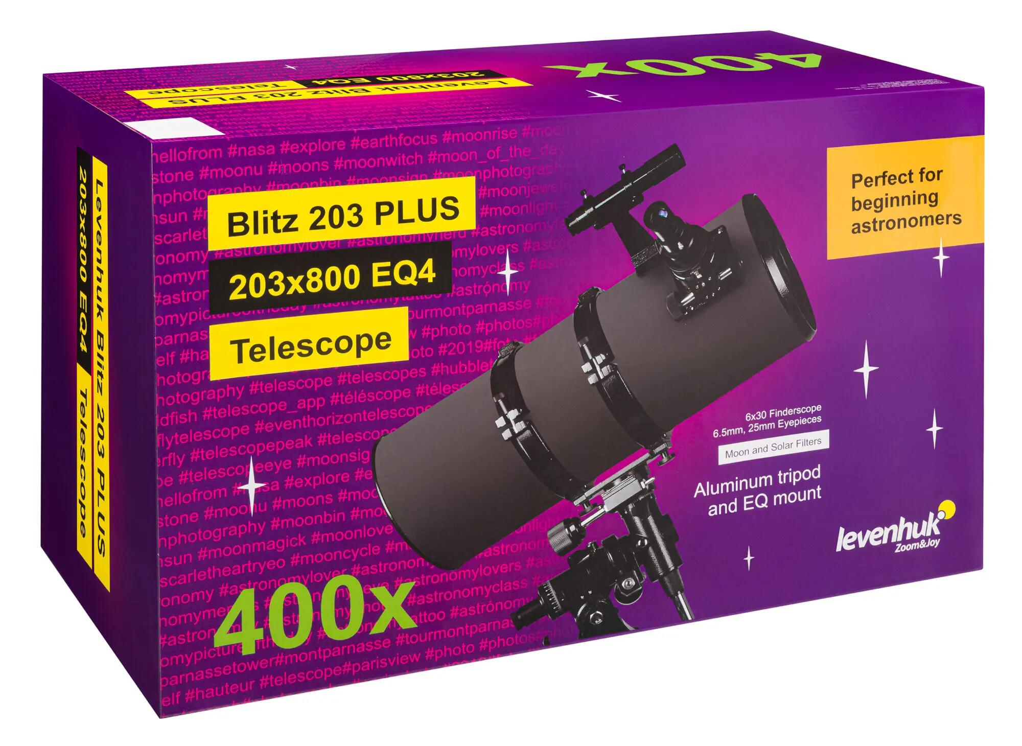 Telescopio Newton 203 mm - Blitz 203 PLUS - Nero 12/12
