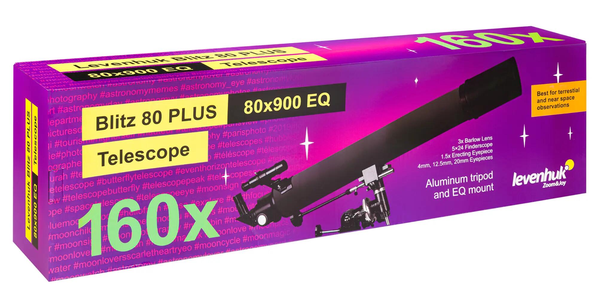 Telescópio Blitz 80 PLUS Levenhuk 12/12