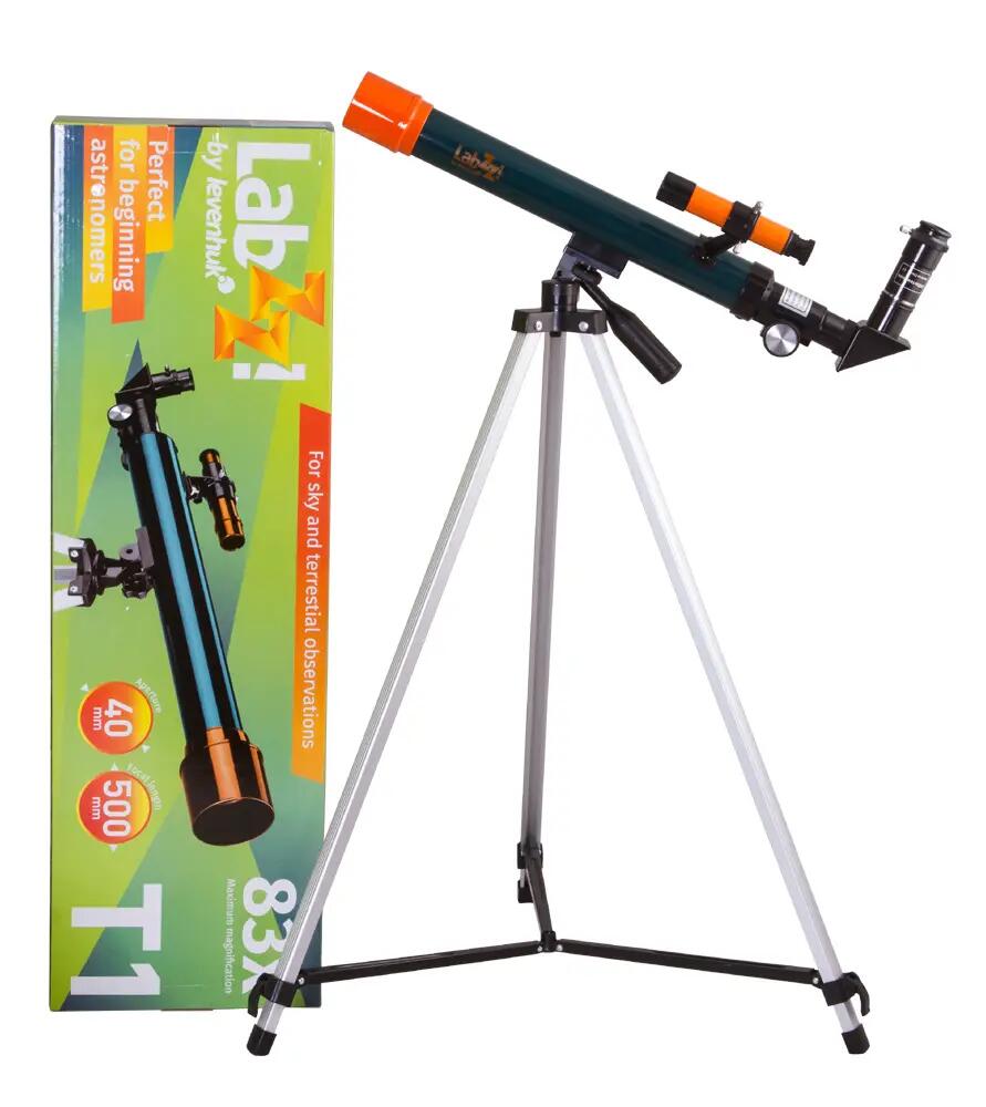 Telescoop - Astronomie - Refractor 40 mm 500 mm - Levenhuk LabZZ T1 - Zwart 13/14