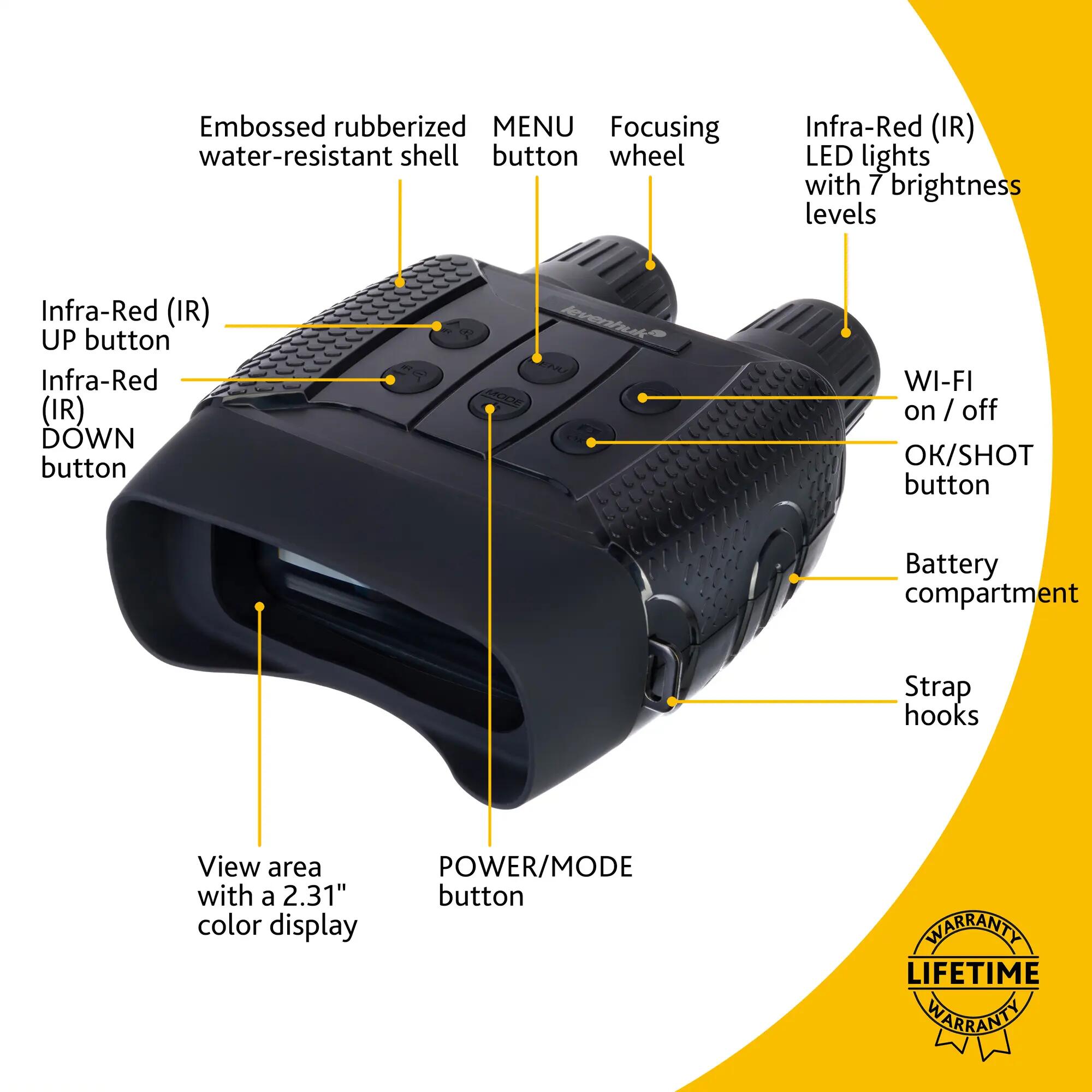 Binocolo digitale visione notturna Wi‑Fi - Halo 13X - nero 13/13