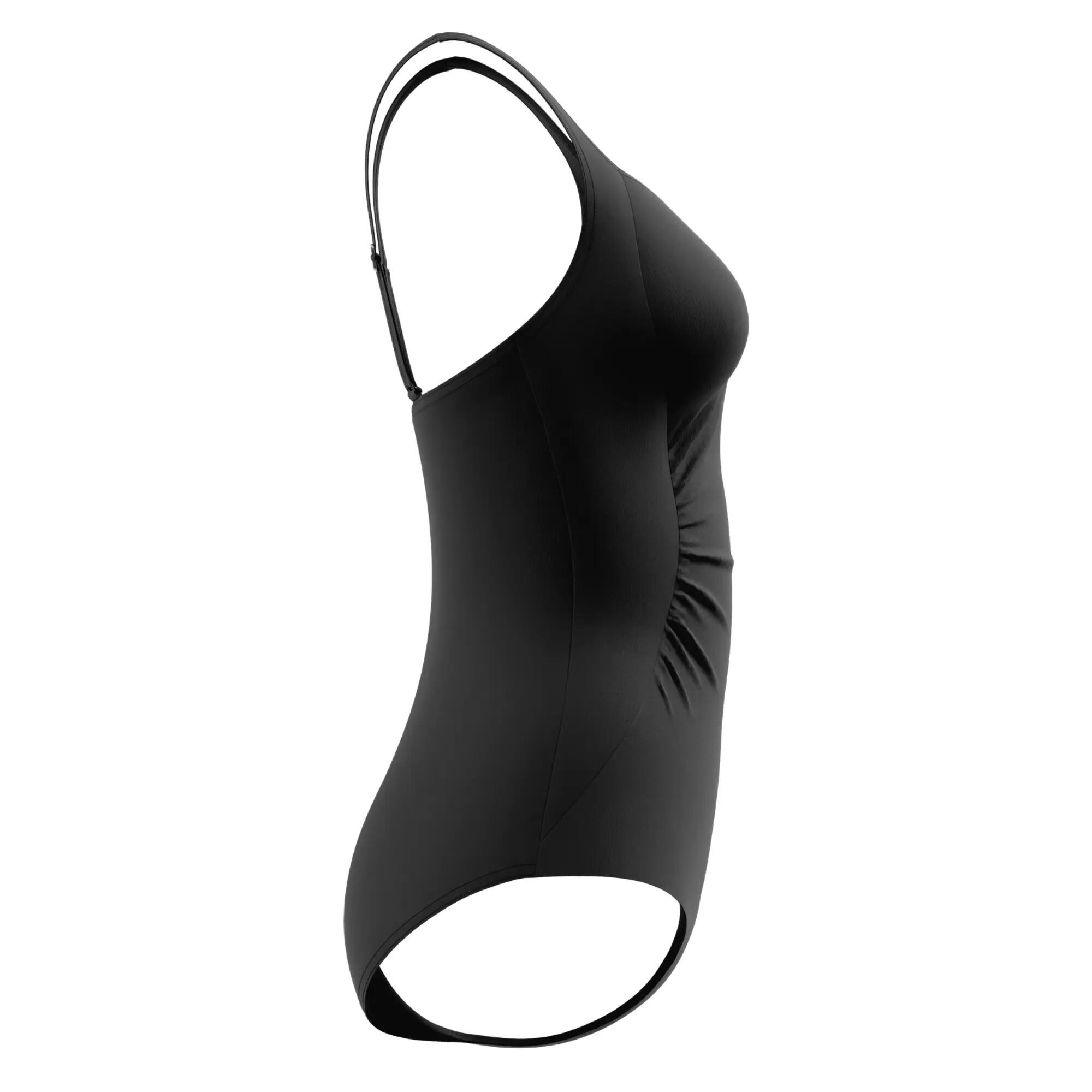 Badeanzug für Damen Schwarz 3/4