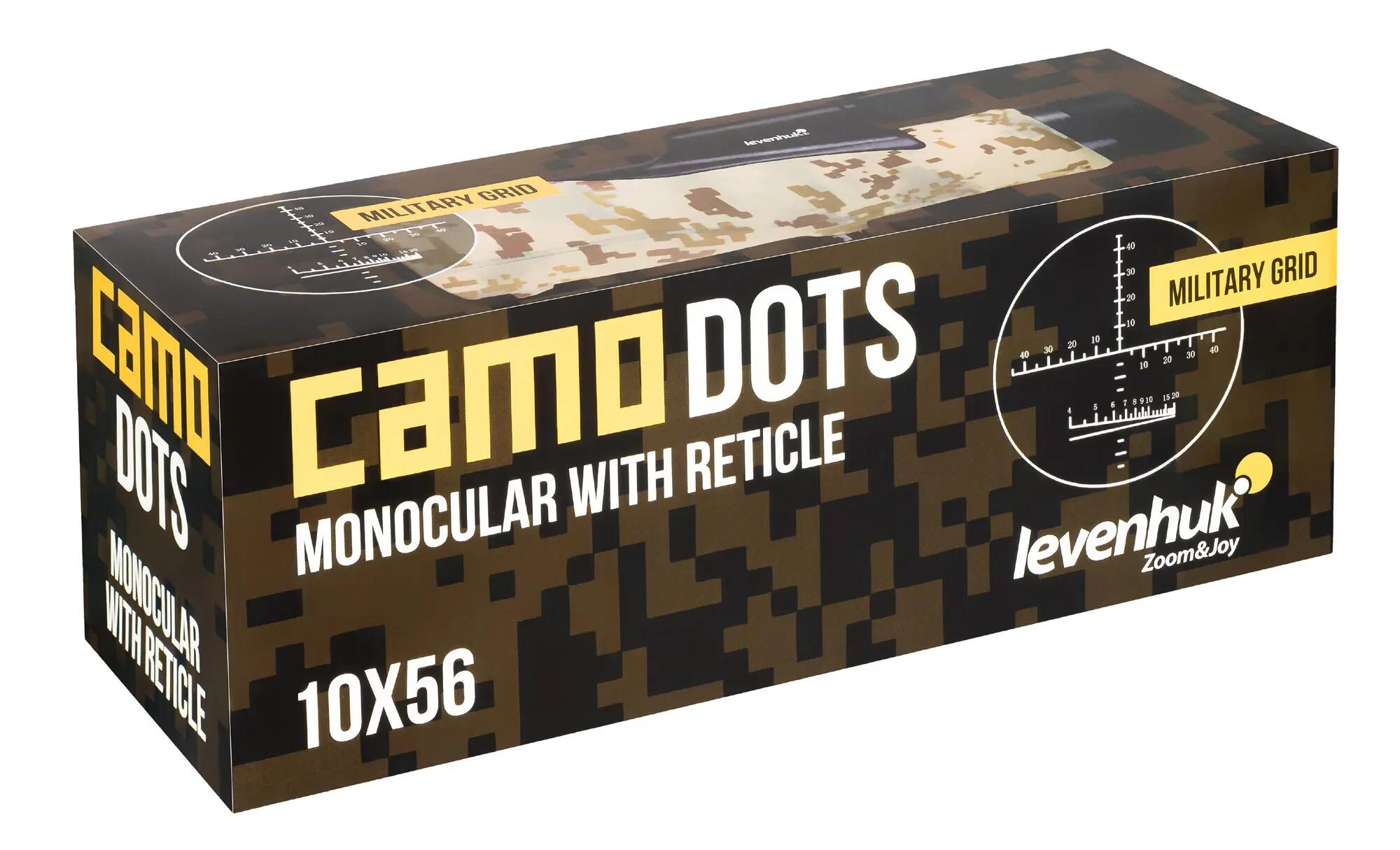 Monoculaire 10x56 Levenhuk Camo Dots avec réticule 13/13