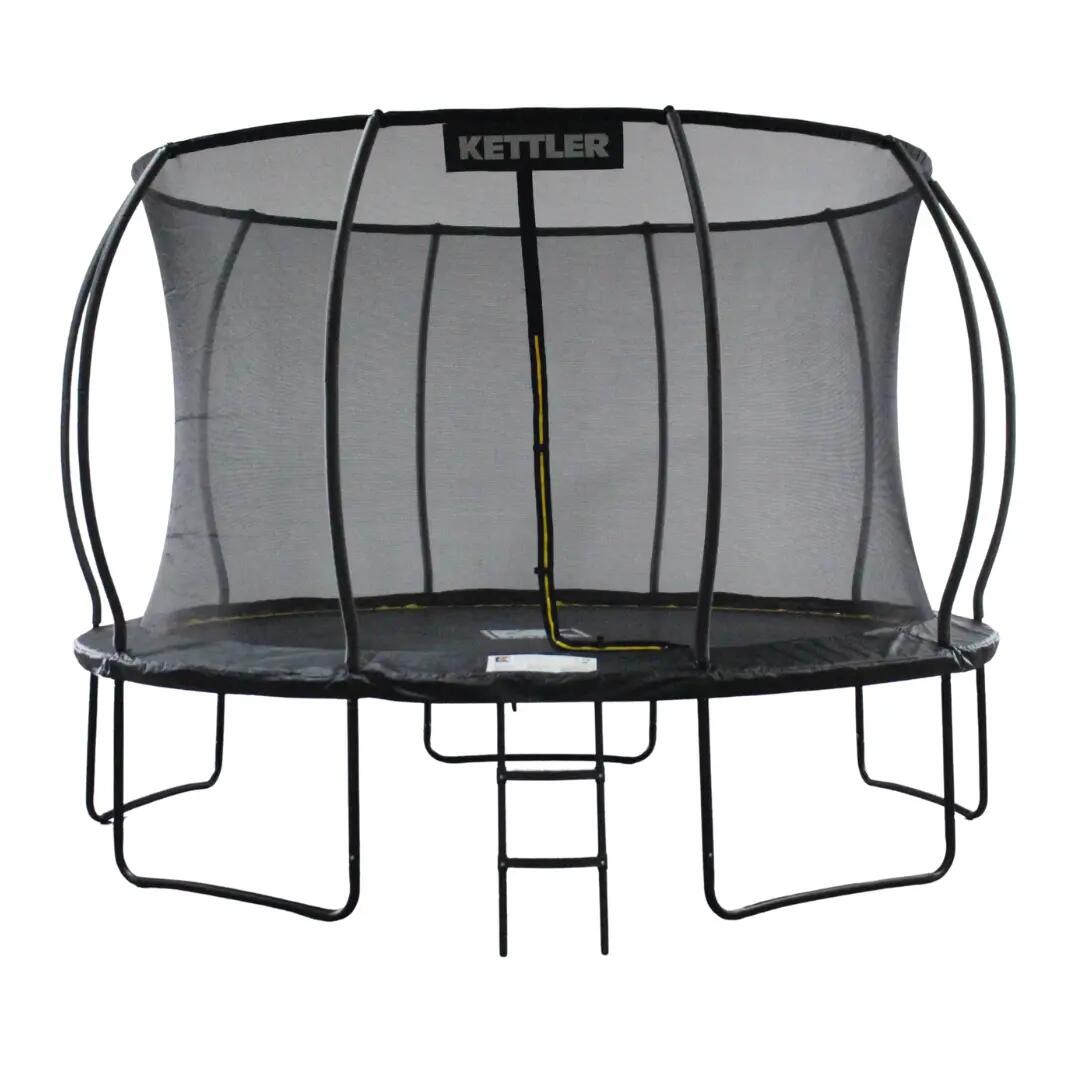 Trampoline de jardin rond 365 cm avec filet de sécurité et échelle JUMP 365 1/5