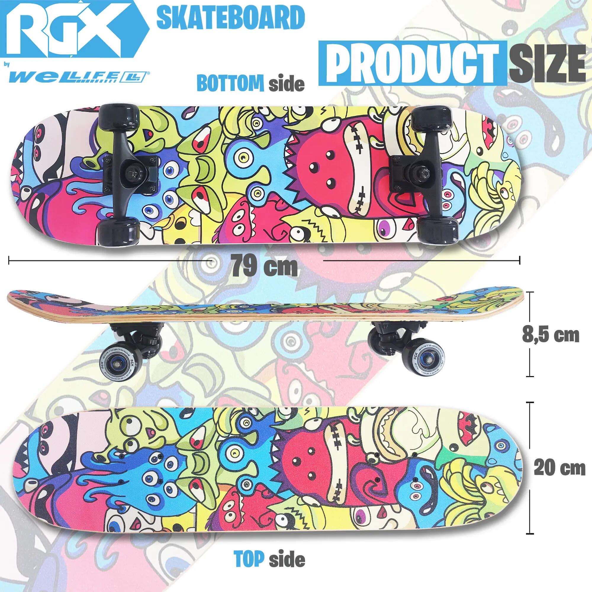 Skateboard in Acero per Bambini e Adulti Principianti 31” Double Kick 4/10