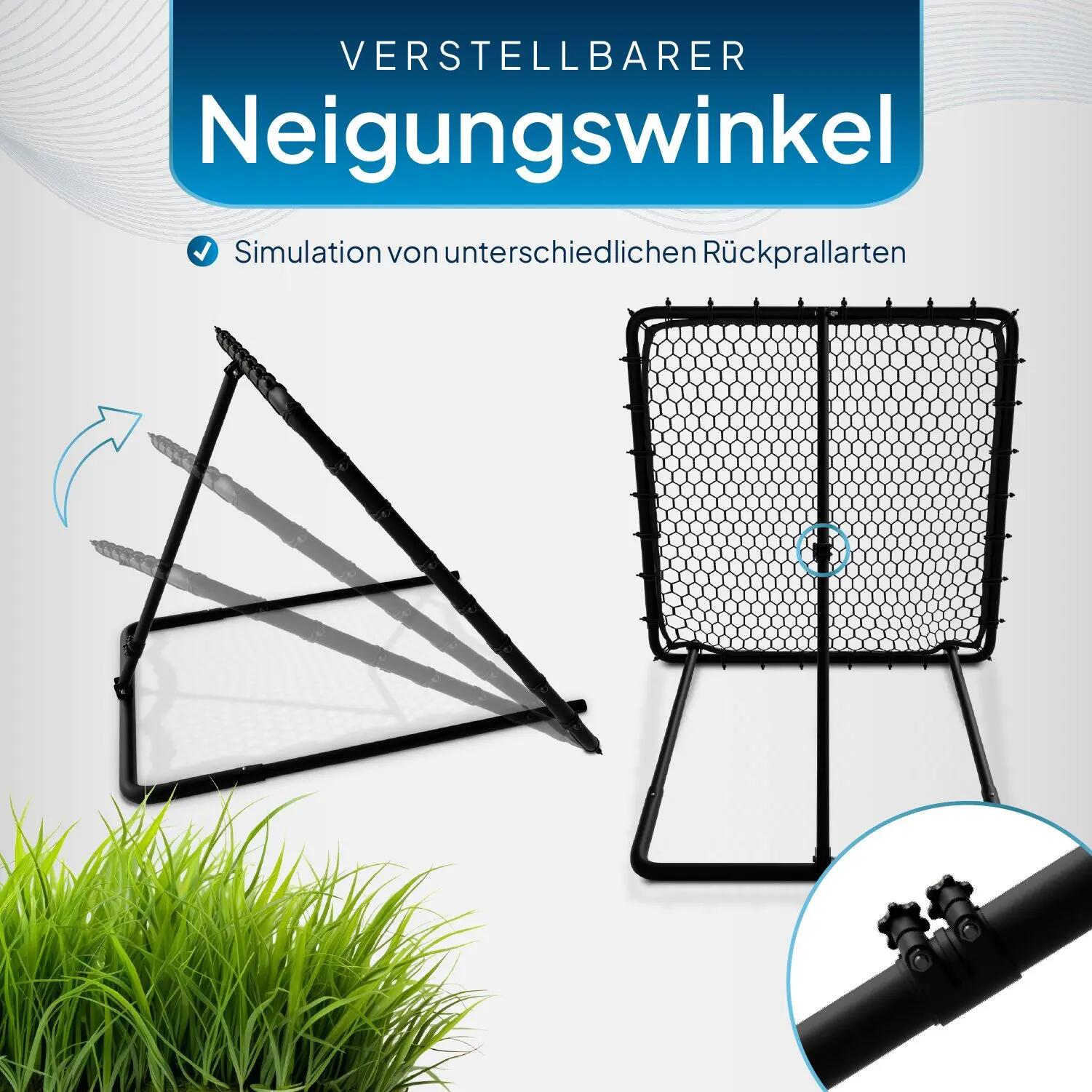 JUSKYS Fußball Rebounder Power Pass verstellbar platzsparend verstaubar 5/7