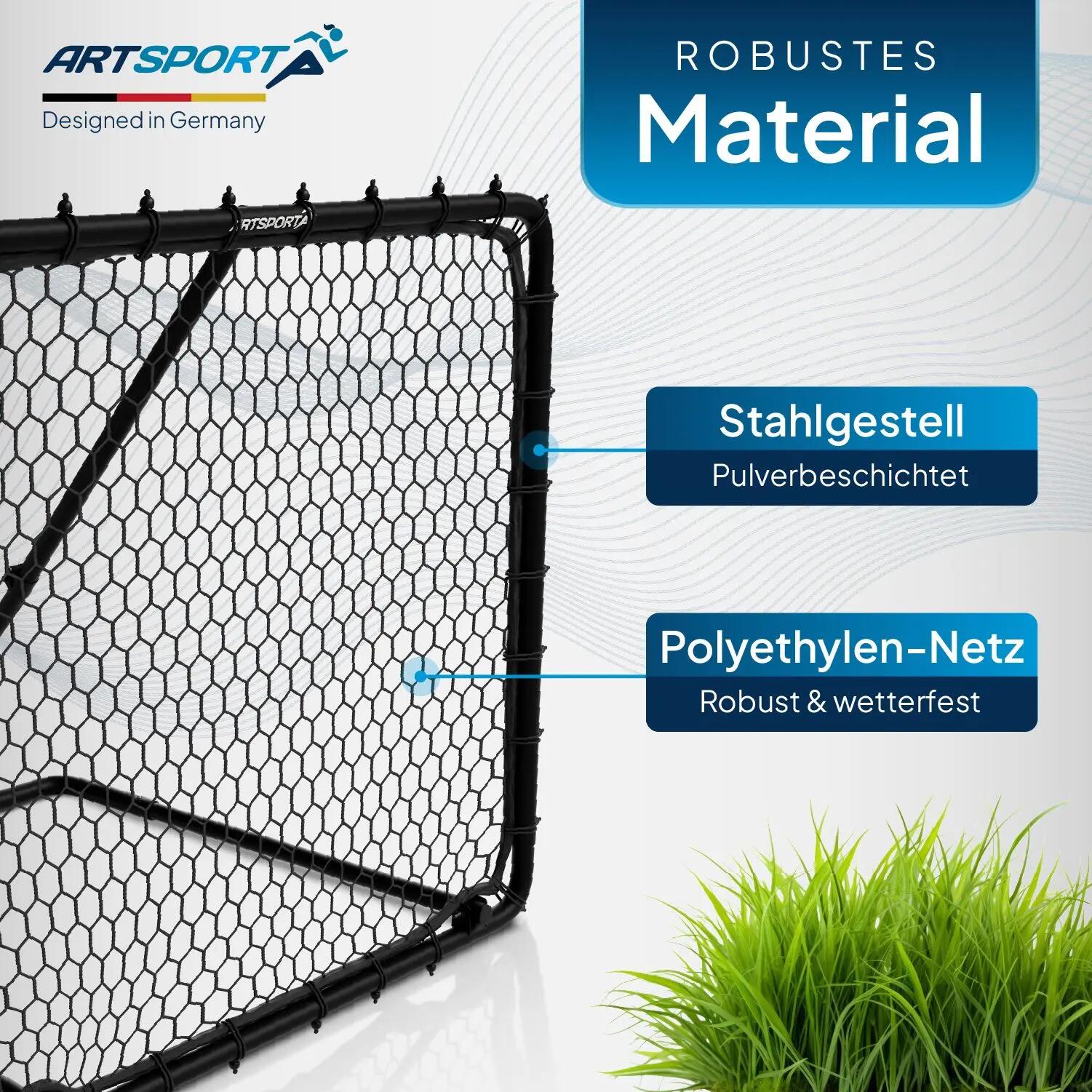 JUSKYS Fußball Rebounder Power Pass verstellbar platzsparend verstaubar 3/7