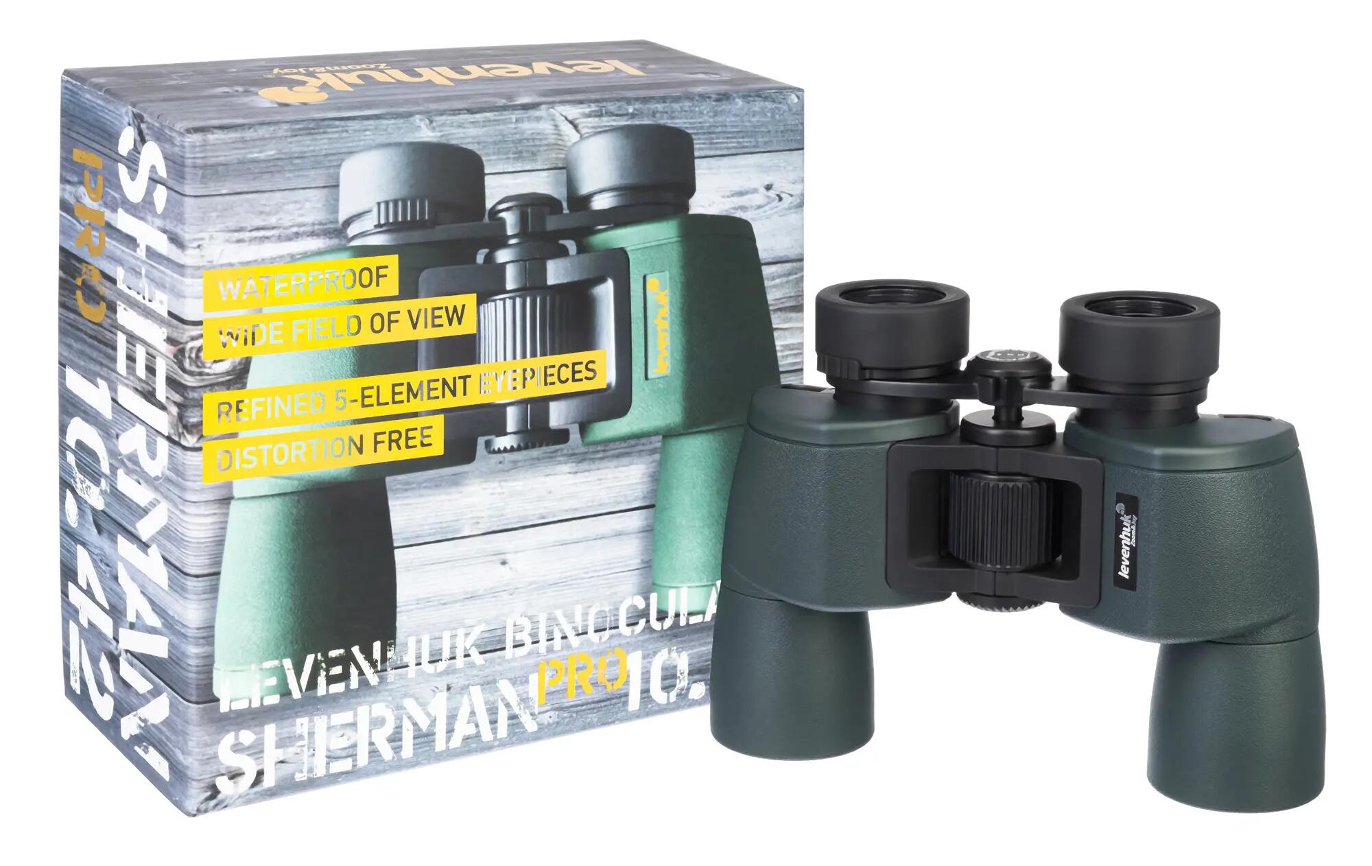 Binocolo - outdoor - compatto, robusto - Sherman PRO 10x42 - nero 9/10