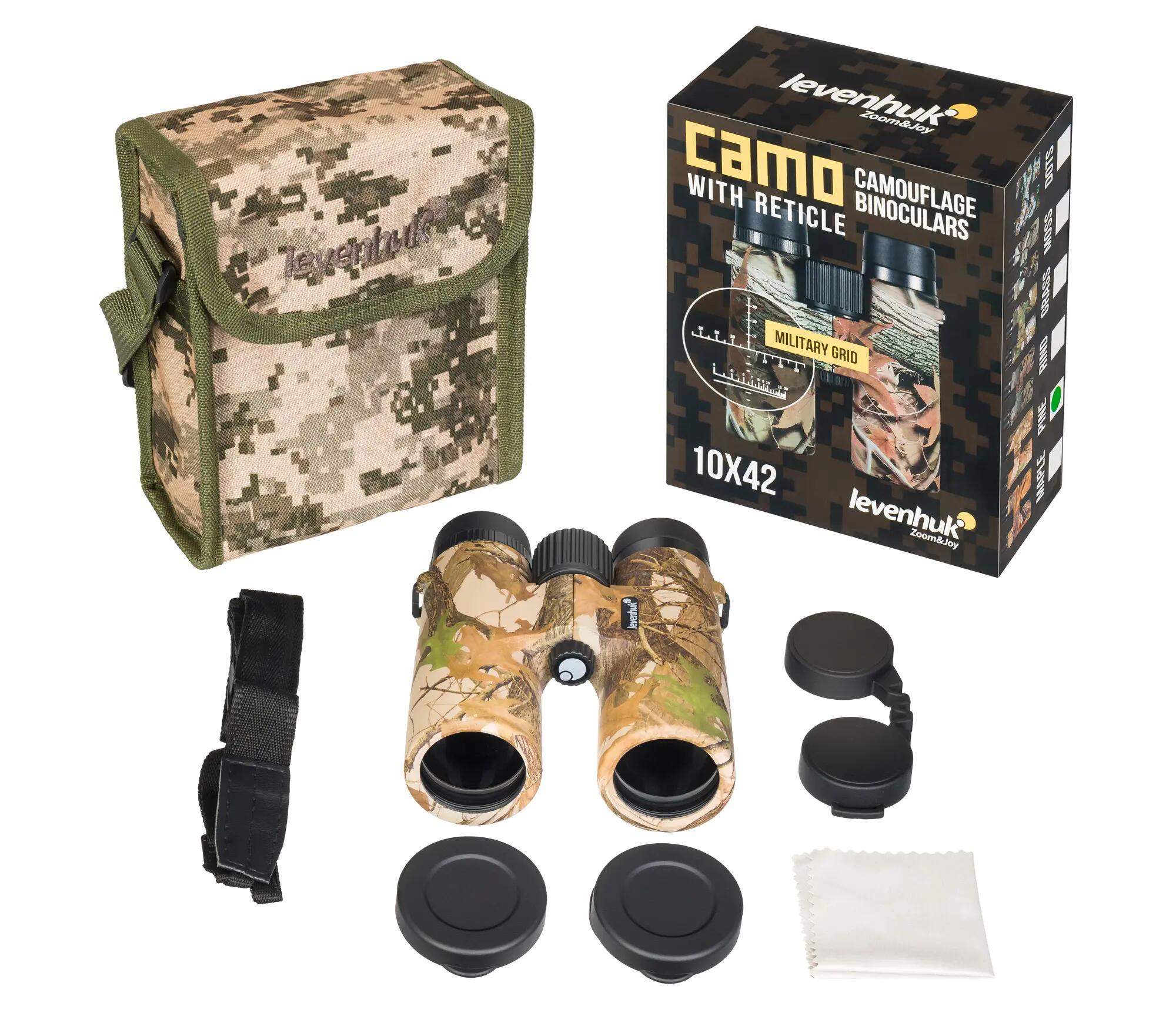 Binóculos Camo 10x42 com retícula (pontos) Levenhuk 4/14