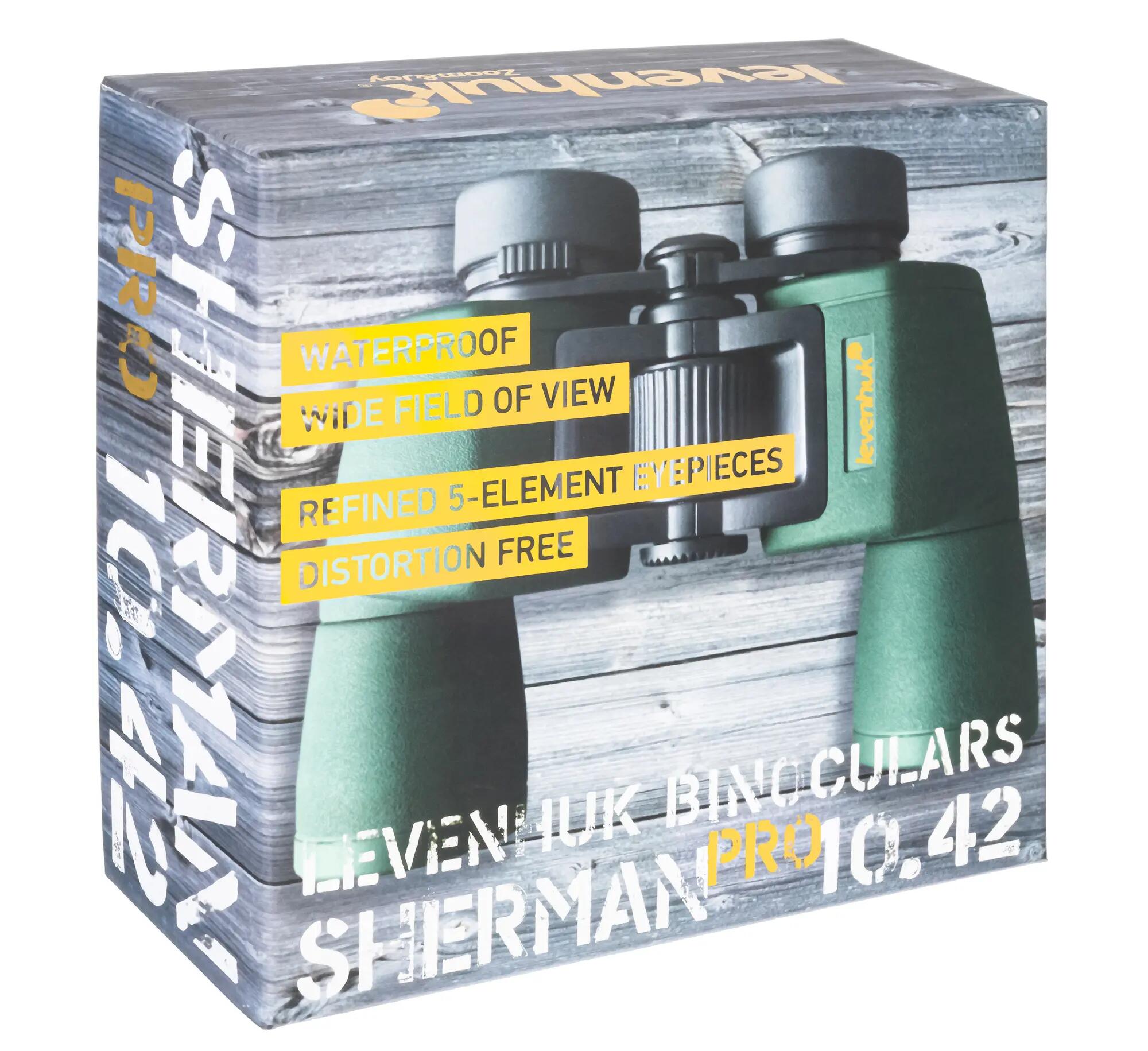 Binocolo - outdoor - compatto, robusto - Sherman PRO 10x42 - nero 10/10
