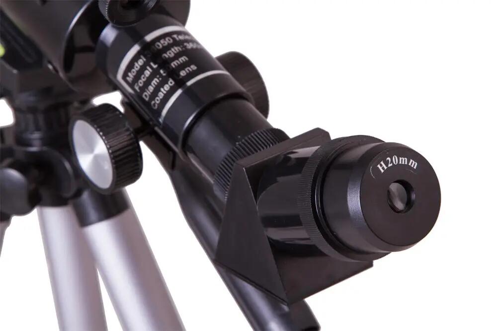 Telescopio refrattore Travel 50 - Outdoor - Leggero, Compatto - Levenhuk - Nero 12/15