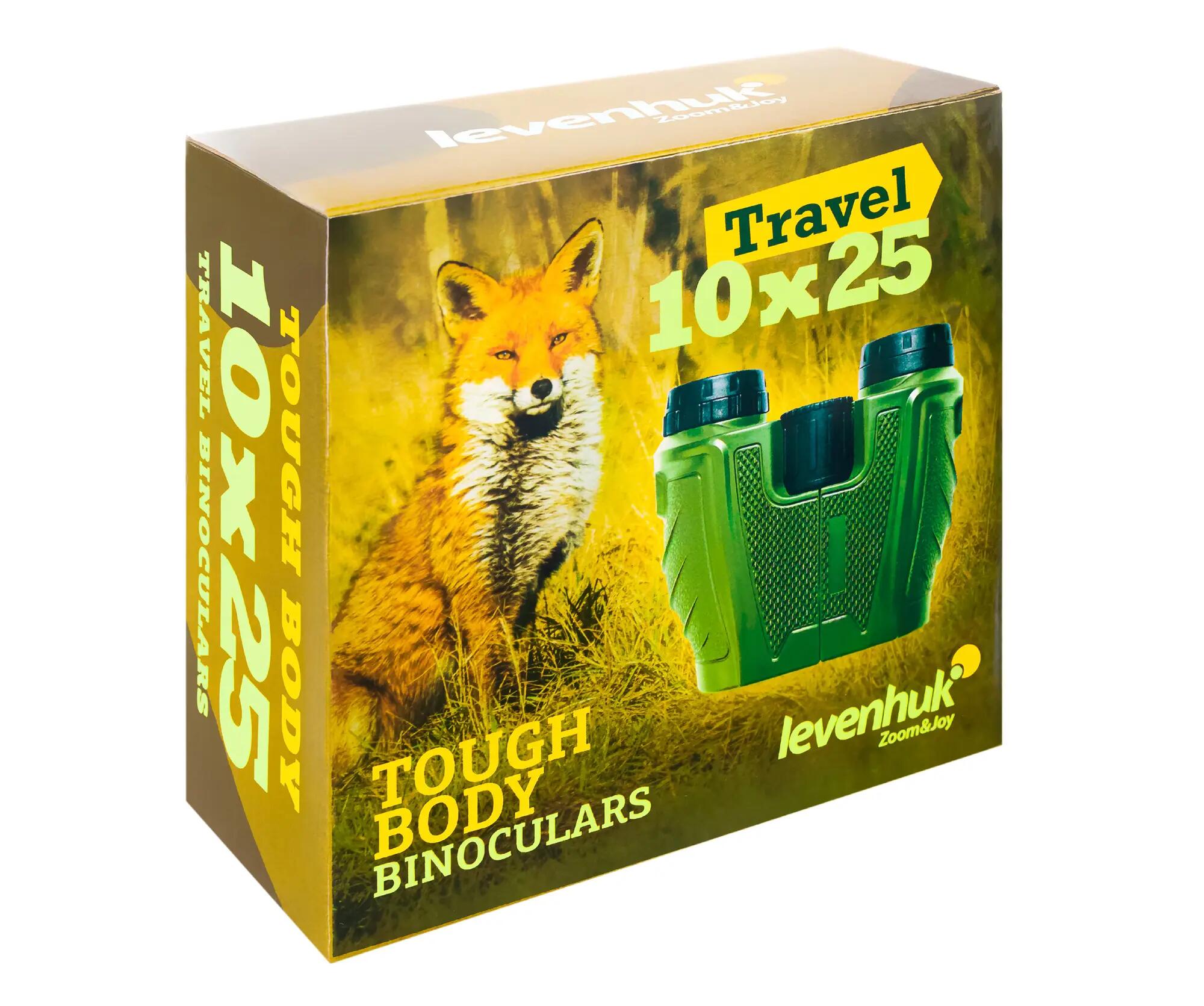 Visor binoculares Levenhuk Travel 10x25 - compactos, porro, negro 12/12