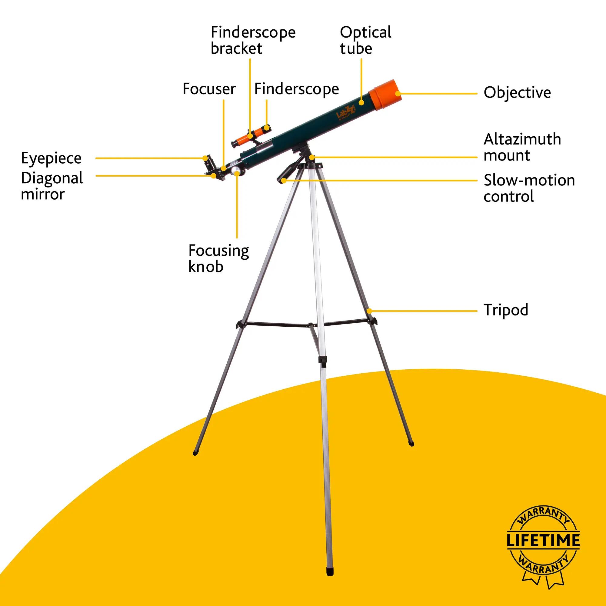 Telescop - Astronomie - réfractor 50 mm 600 mm - labzz t2 - schwarz 13/13