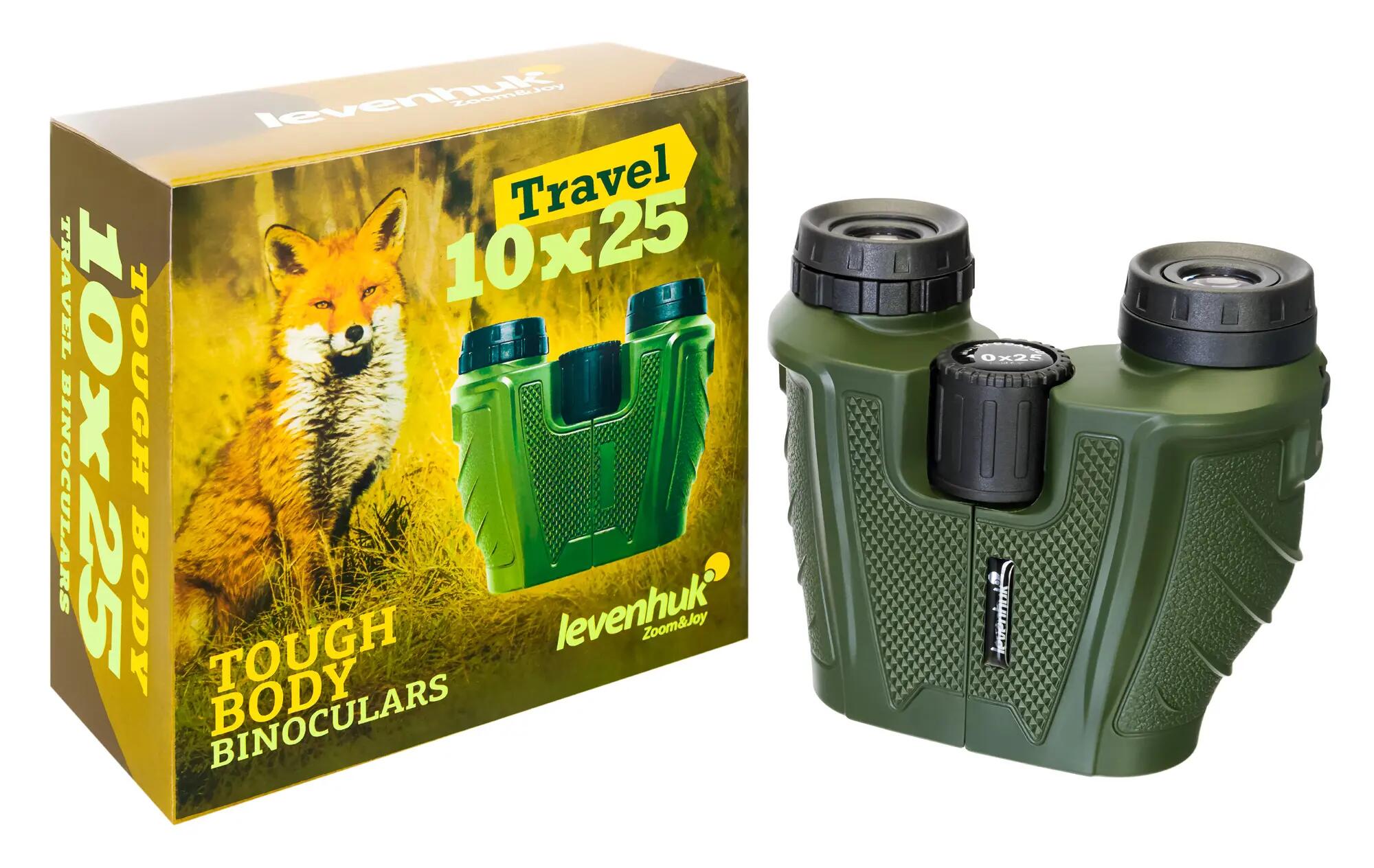 Visor binoculares Levenhuk Travel 10x25 - compactos, porro, negro 11/12