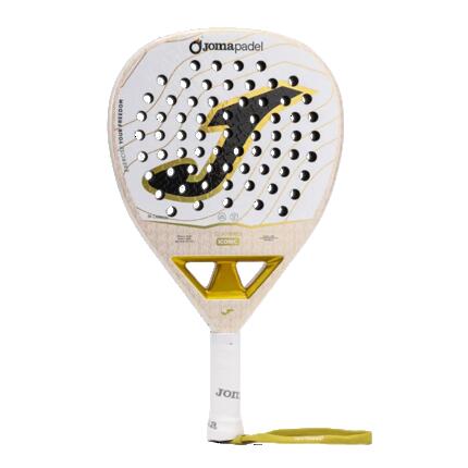Raquette de padel - unisexe - puissance - slam pro - blanc/or