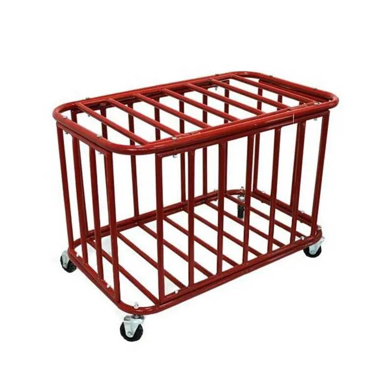 Carucior metalic Sportech pentru mingi, cu inchidere si roti