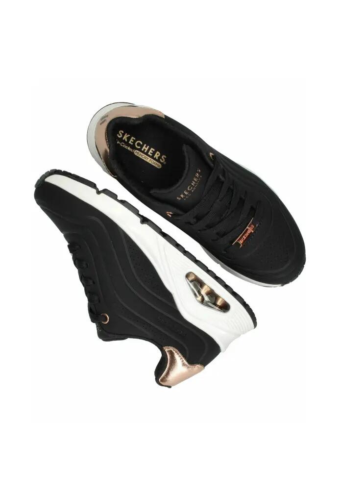 Chaussures fitness femme Skechers - Uno Gen1 Wave - Blanc et noir 5/5