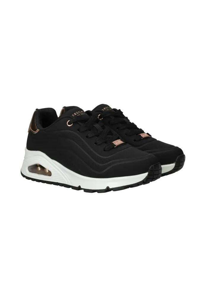 Chaussures fitness femme Skechers - Uno Gen1 Wave - Blanc et noir 3/5