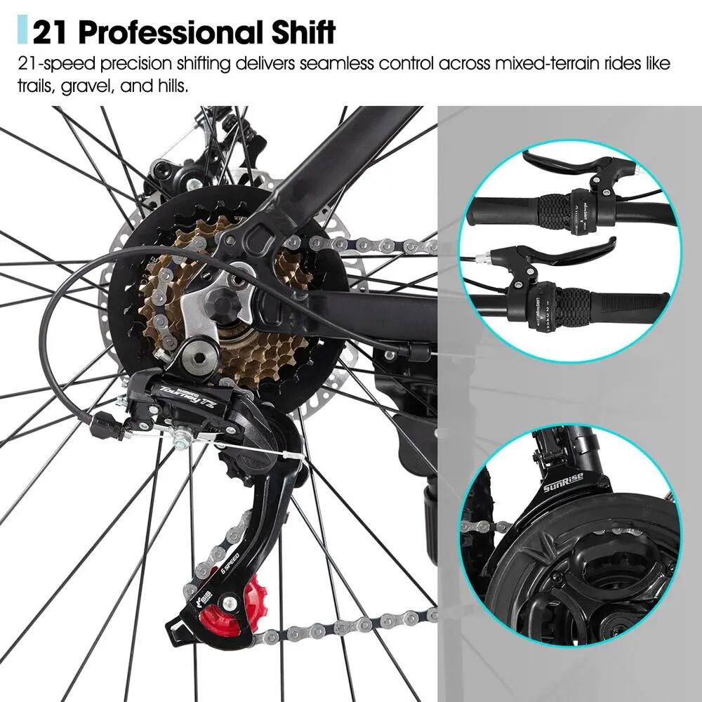 Unisex Mountainbike 26/27.5 Zoll Alu Scheibenbremse 21G 4/6