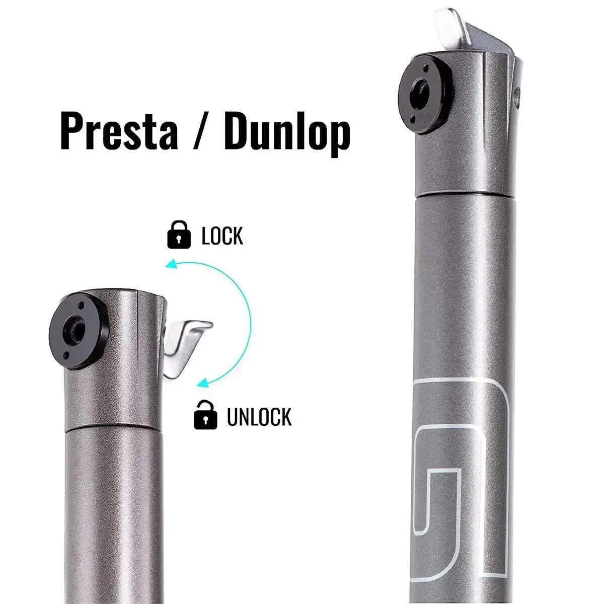 Mini pompa telescopica in alluminio Giyo CNC Giyo GM-04LT - 120psi 8bar 4/5