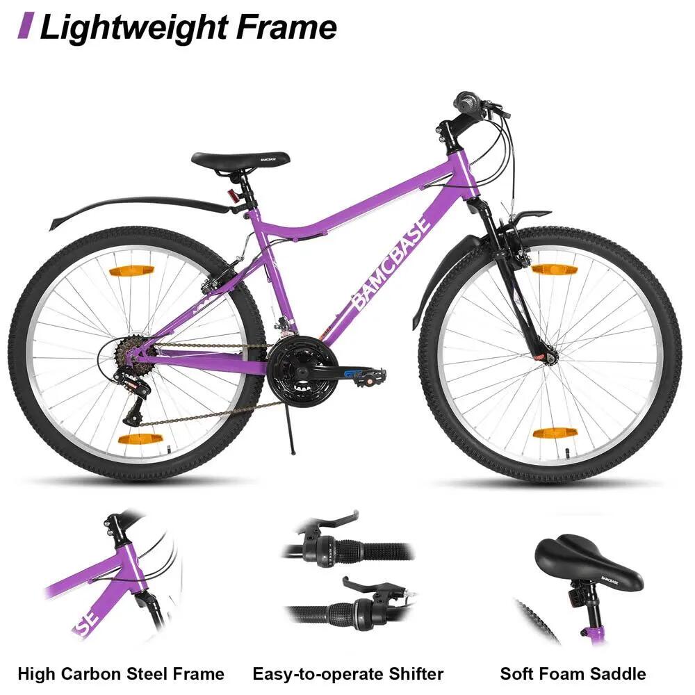 Femme VTT 26 pouces 18 Vitesses Cadre Acier Freins V-Brake 6/6